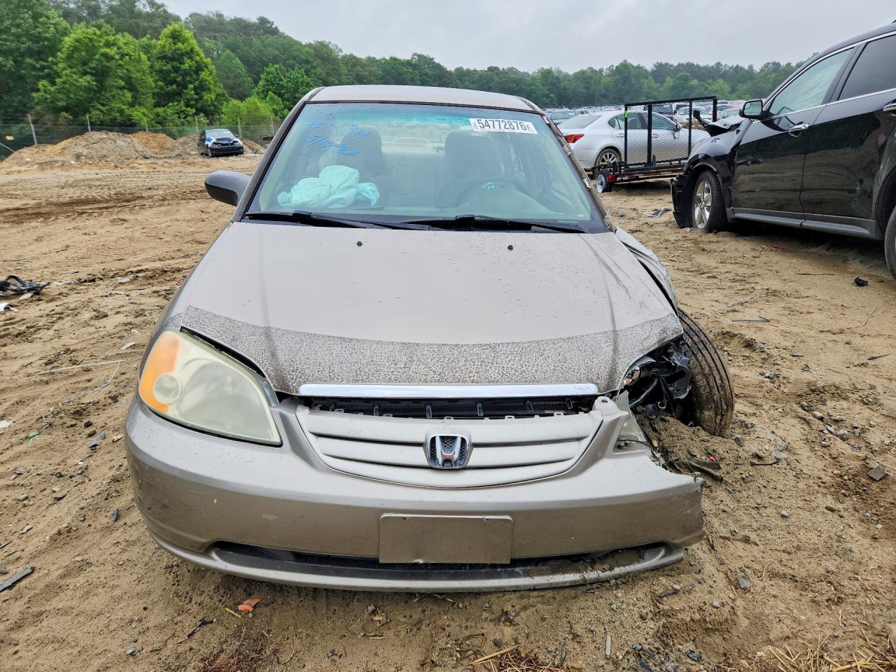 2003 Hond Civic Ex Yellow vin: 2HGES16593H597966