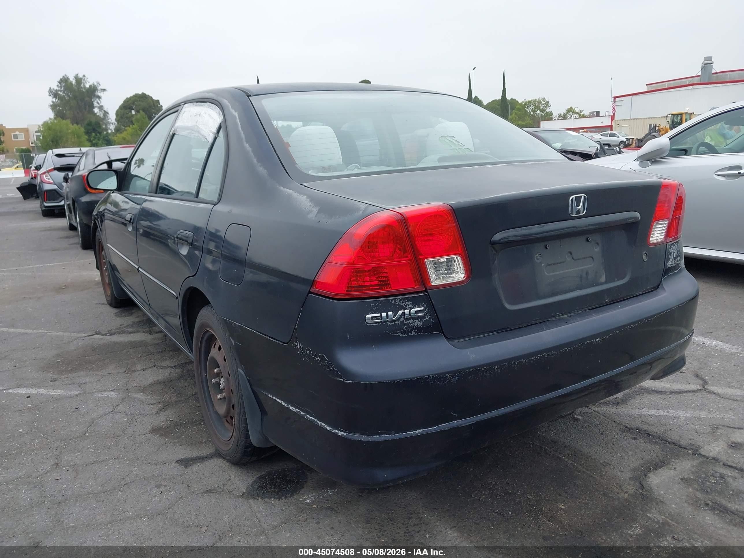 2004 Honda Civic Lx Черный vin: 2HGES16594H548820