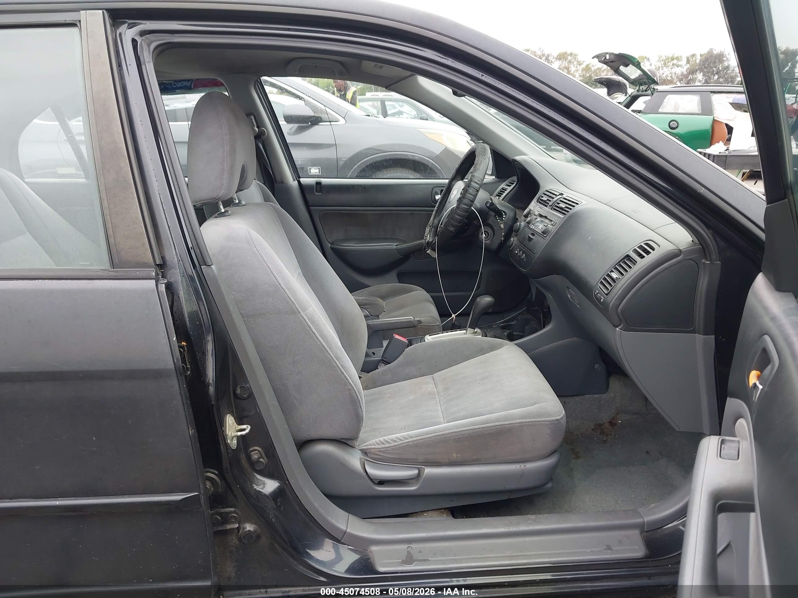 2004 Honda Civic Lx Черный vin: 2HGES16594H548820