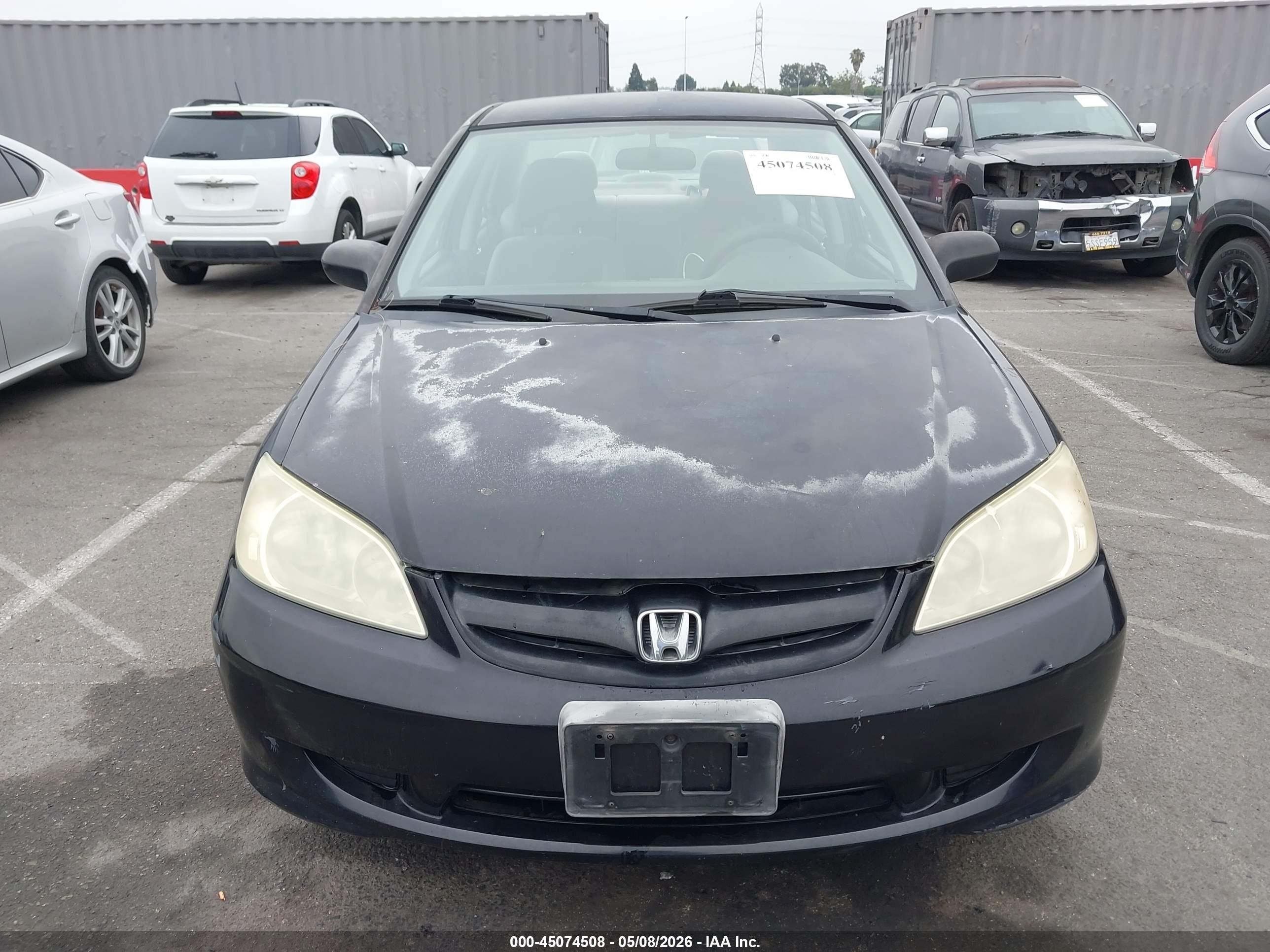 2004 Honda Civic Lx Черный vin: 2HGES16594H548820