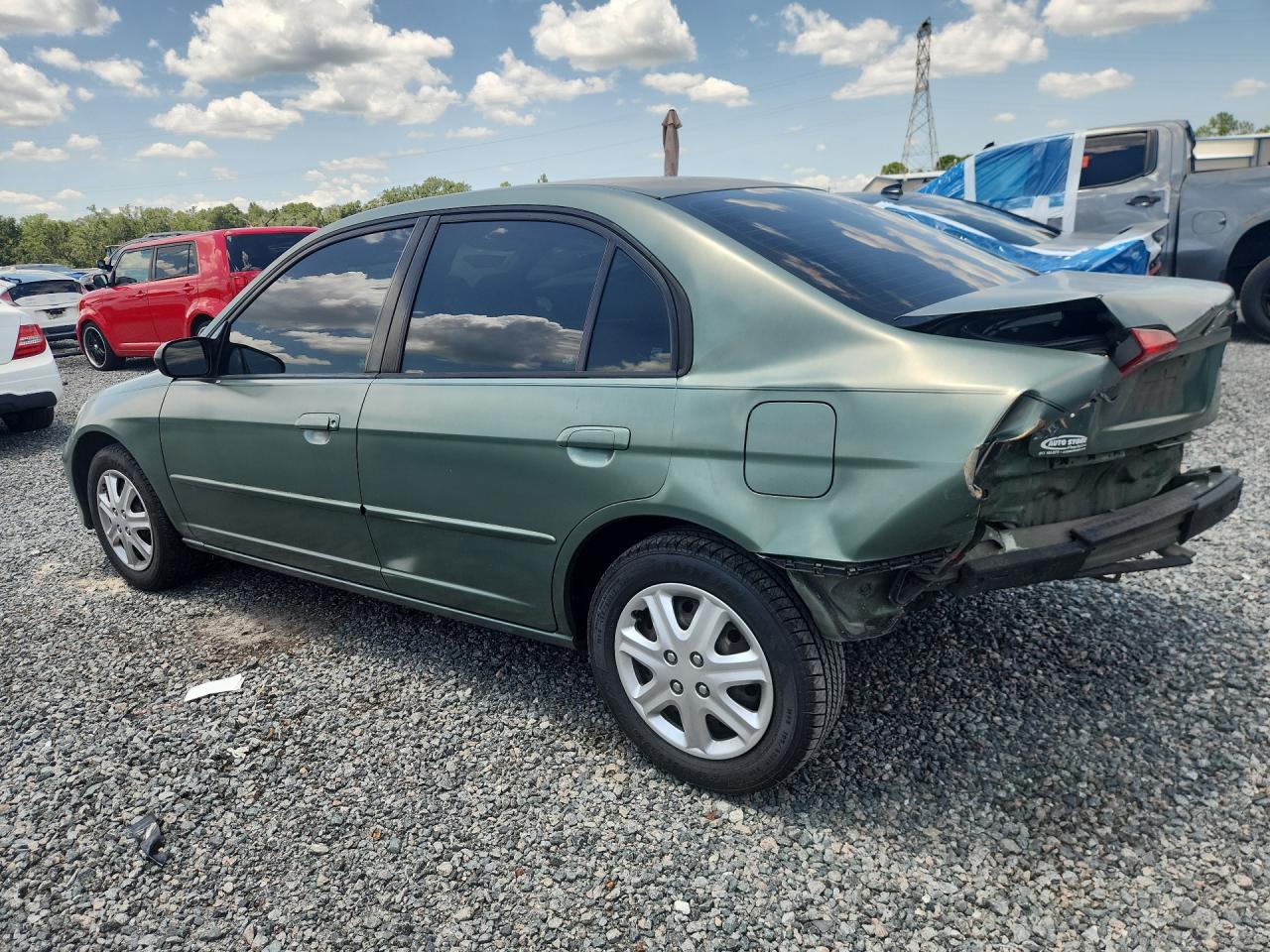 2004 Honda Civic Lx Green vin: 2HGES16594H614248
