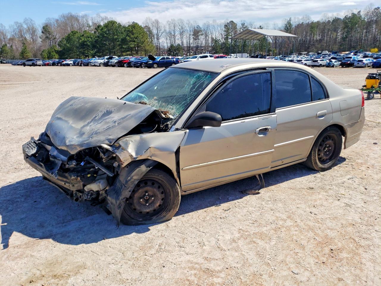 2004 Honda Civic Lx Tan vin: 2HGES16594H620809
