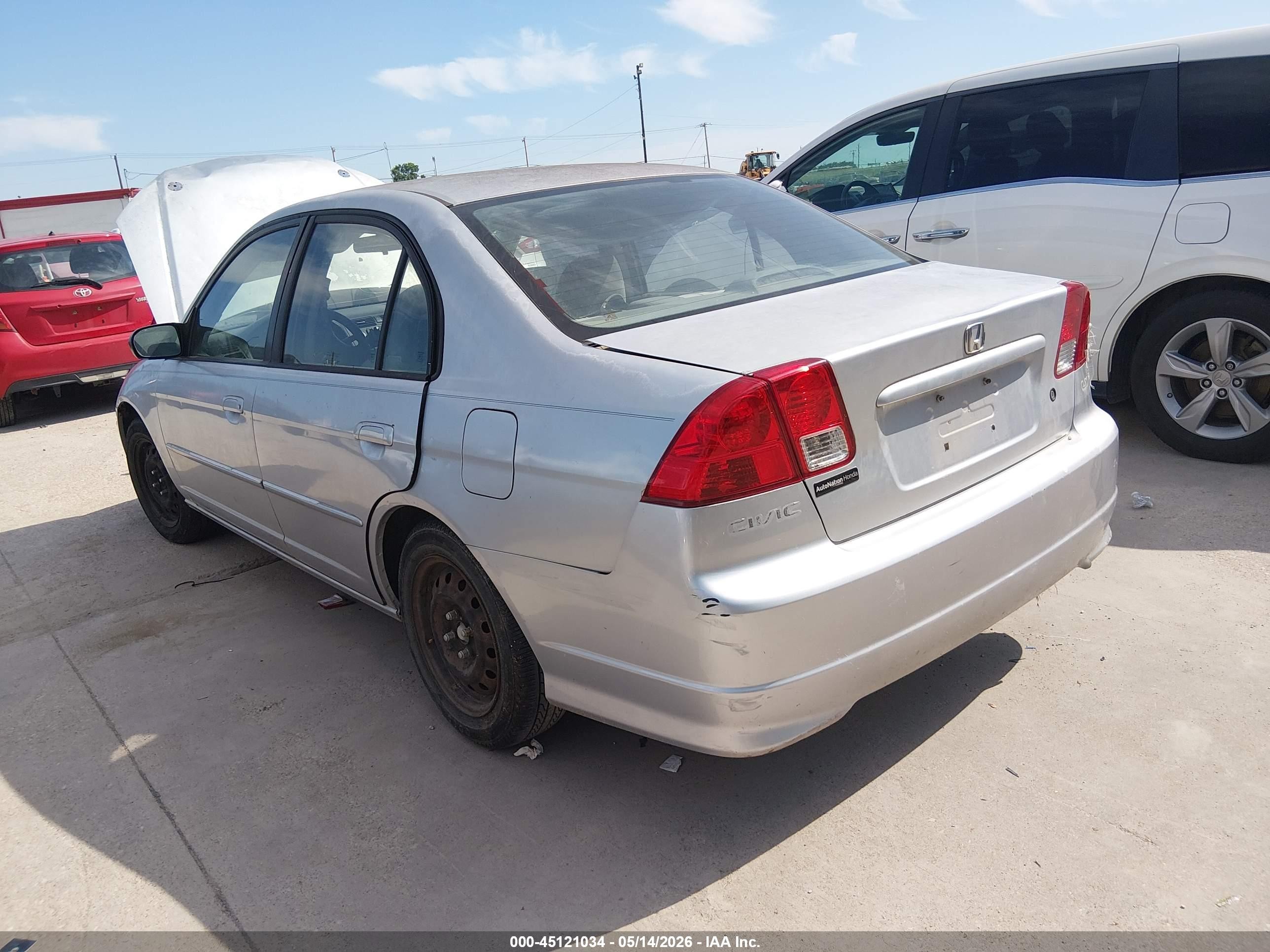 2005 Honda Civic Lx Gray vin: 2HGES16595H535017