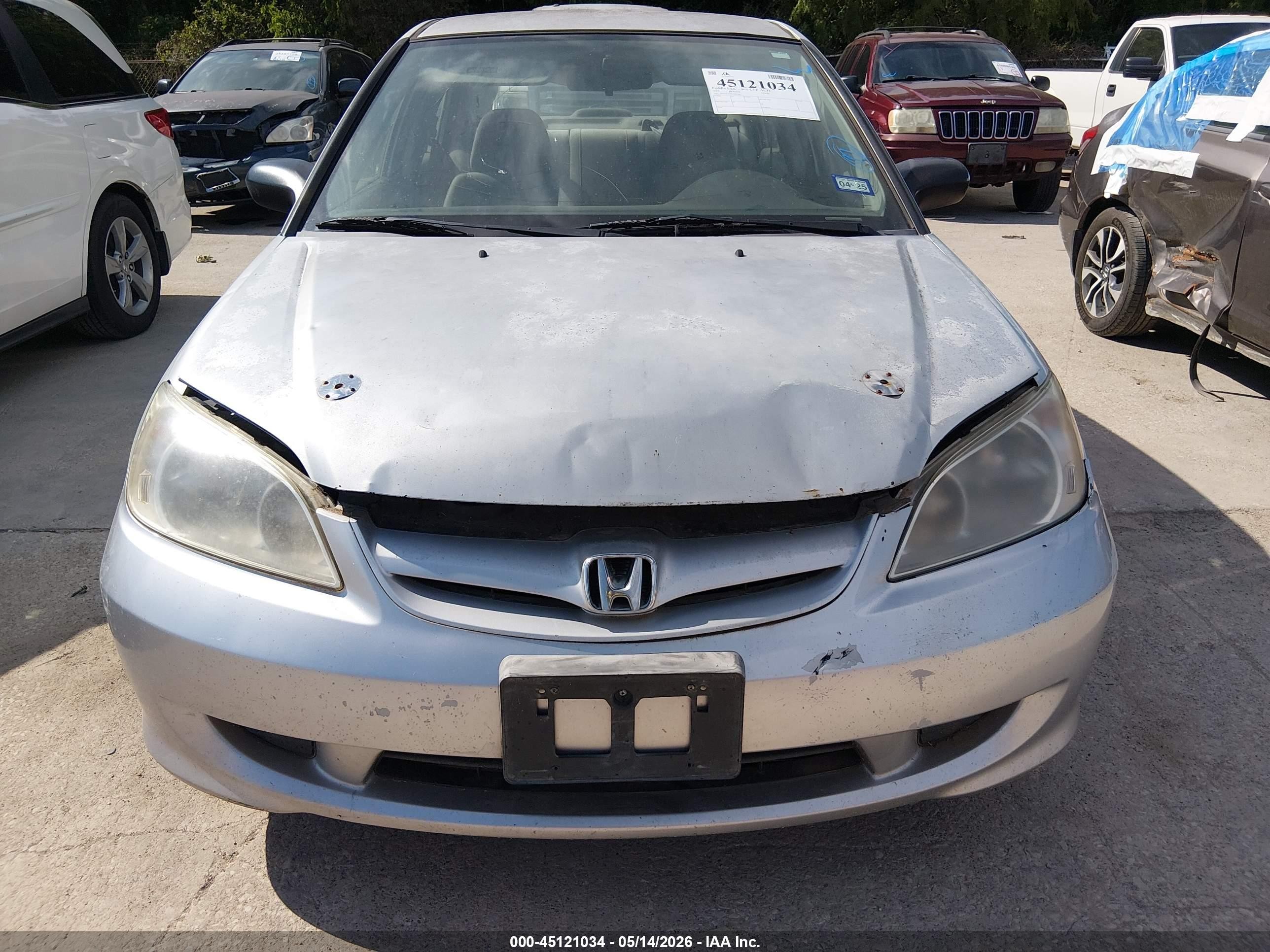2005 Honda Civic Lx Gray vin: 2HGES16595H535017