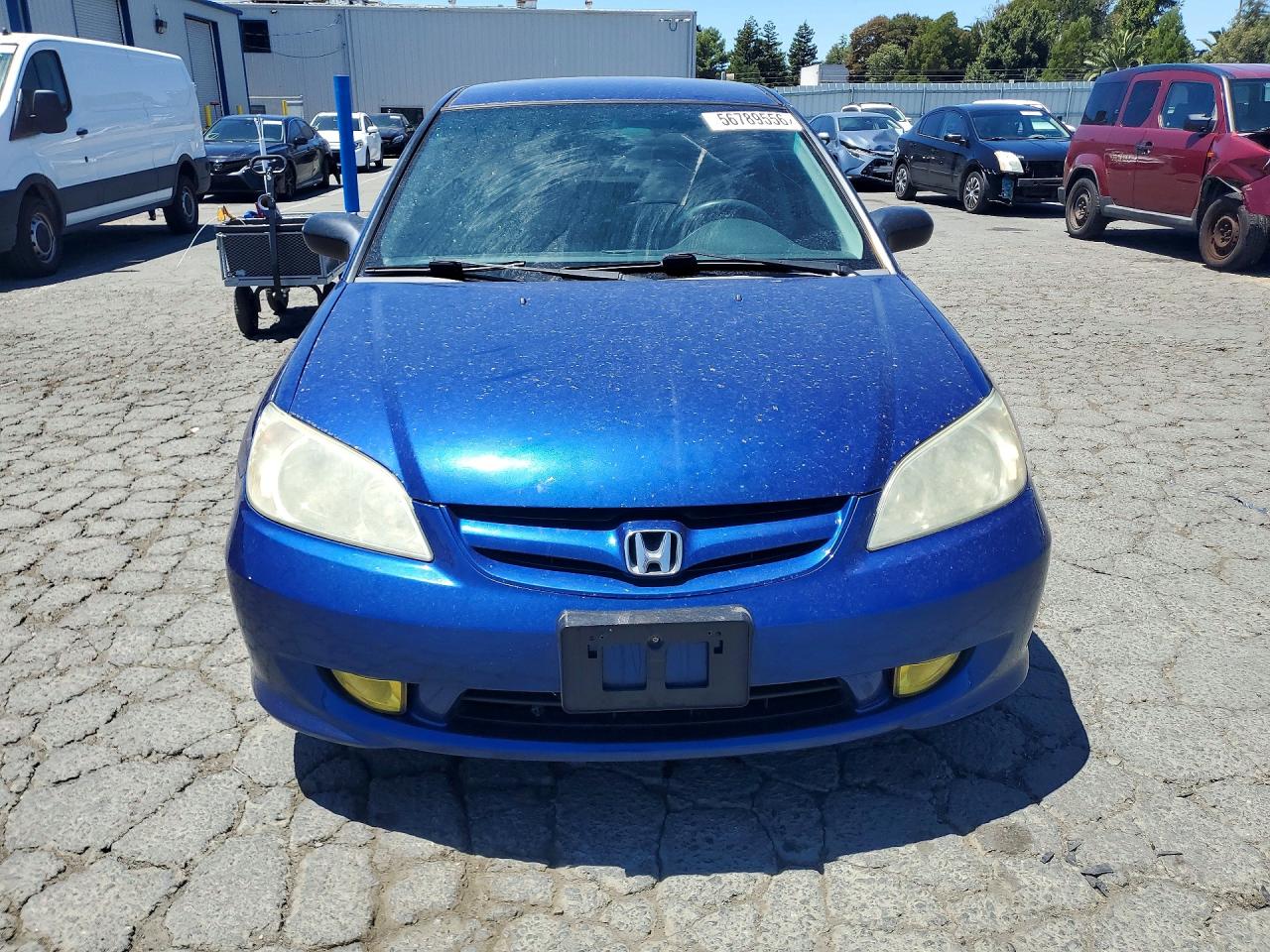 2005 Honda Civic Lx Blue vin: 2HGES16595H554246