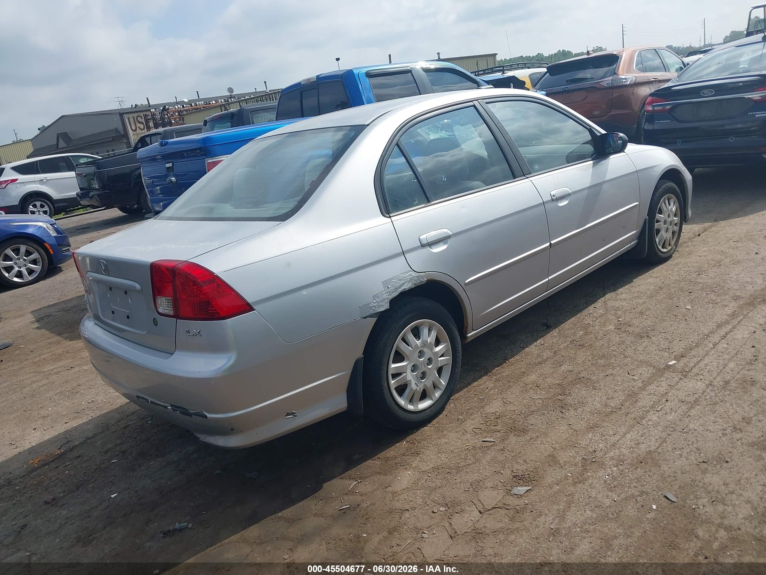 2005 Honda Civic Lx Silver vin: 2HGES16595H592186