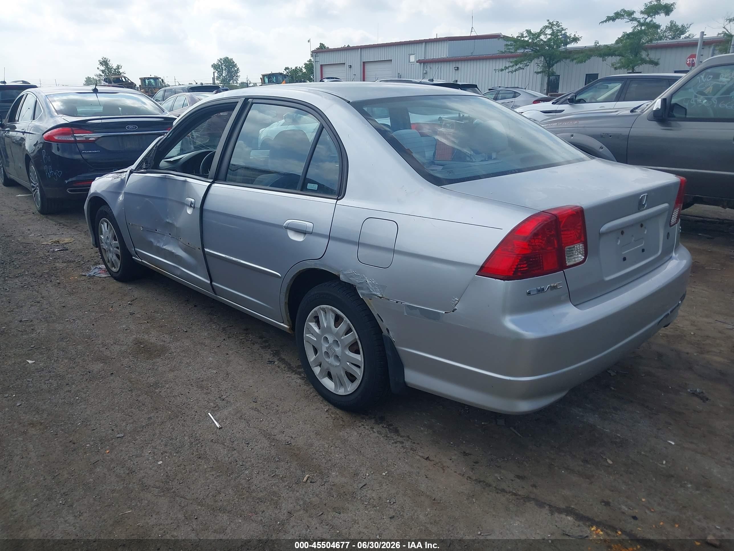 2005 Honda Civic Lx Silver vin: 2HGES16595H592186