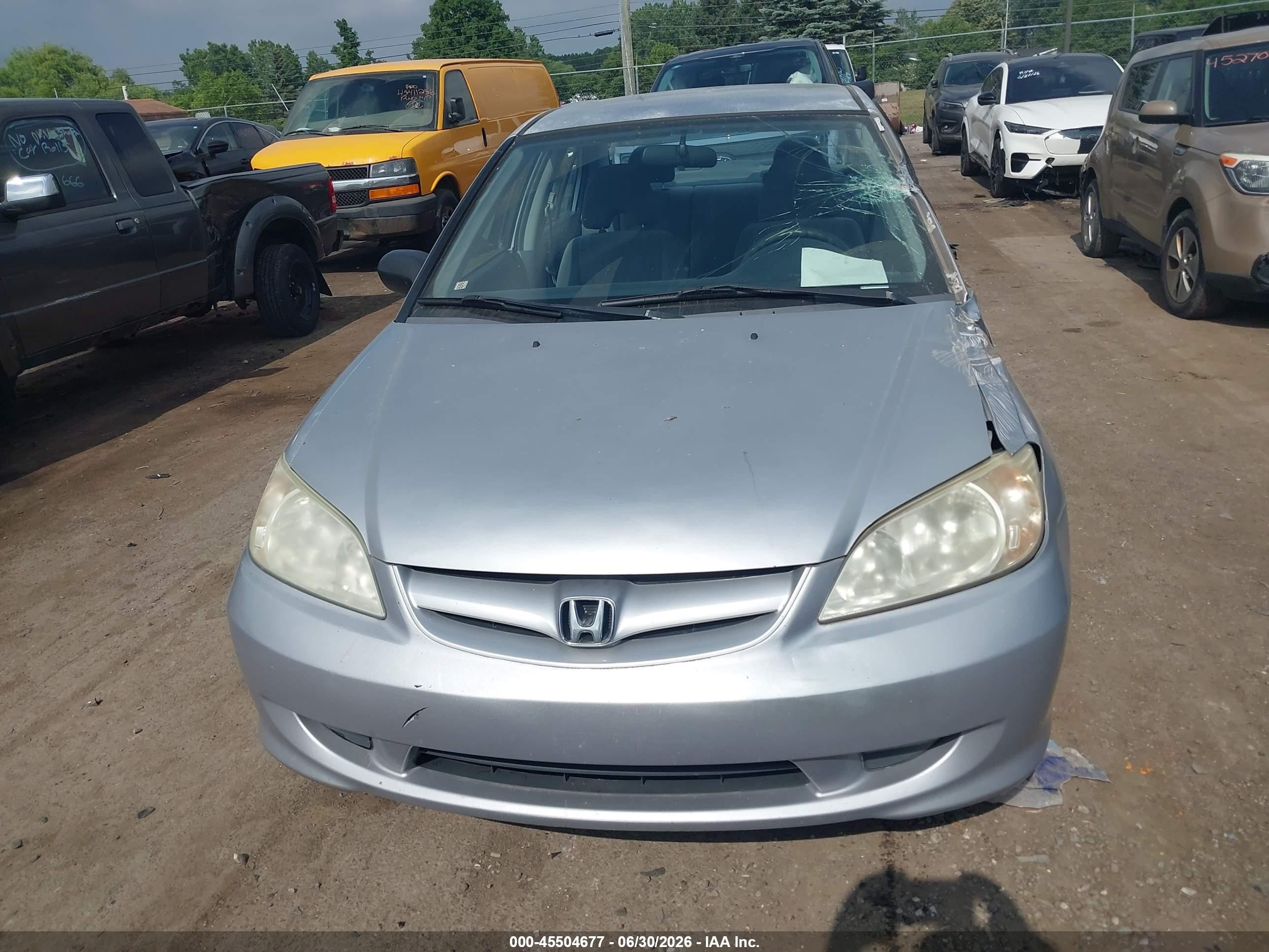 2005 Honda Civic Lx Silver vin: 2HGES16595H592186