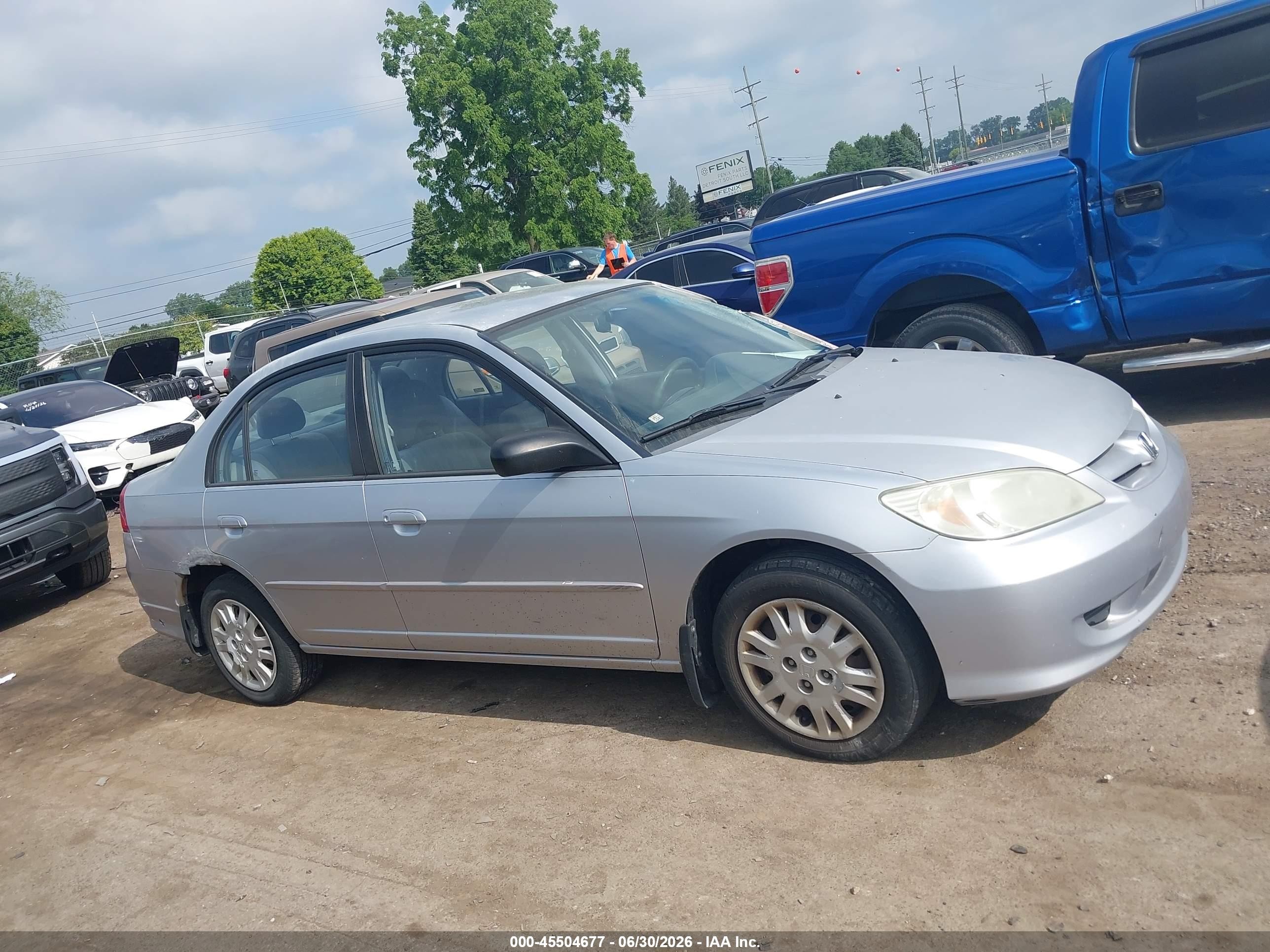2005 Honda Civic Lx Silver vin: 2HGES16595H592186