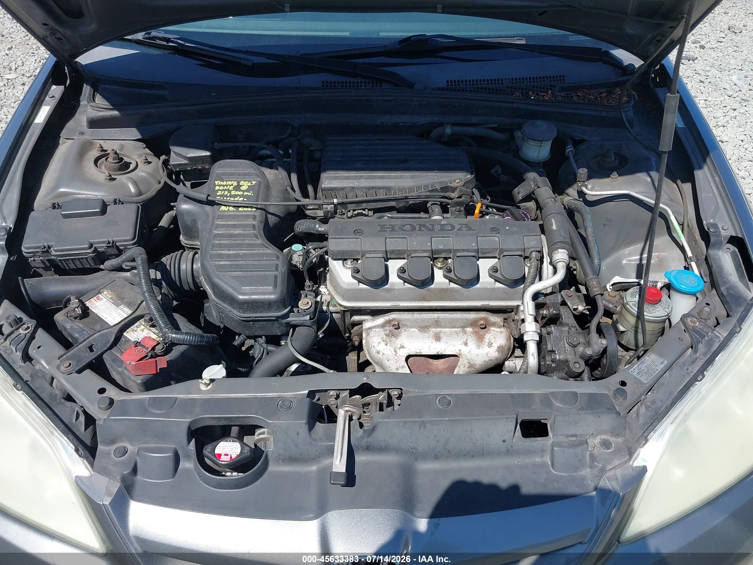2005 Honda Civic Lx Gray vin: 2HGES16595H600643