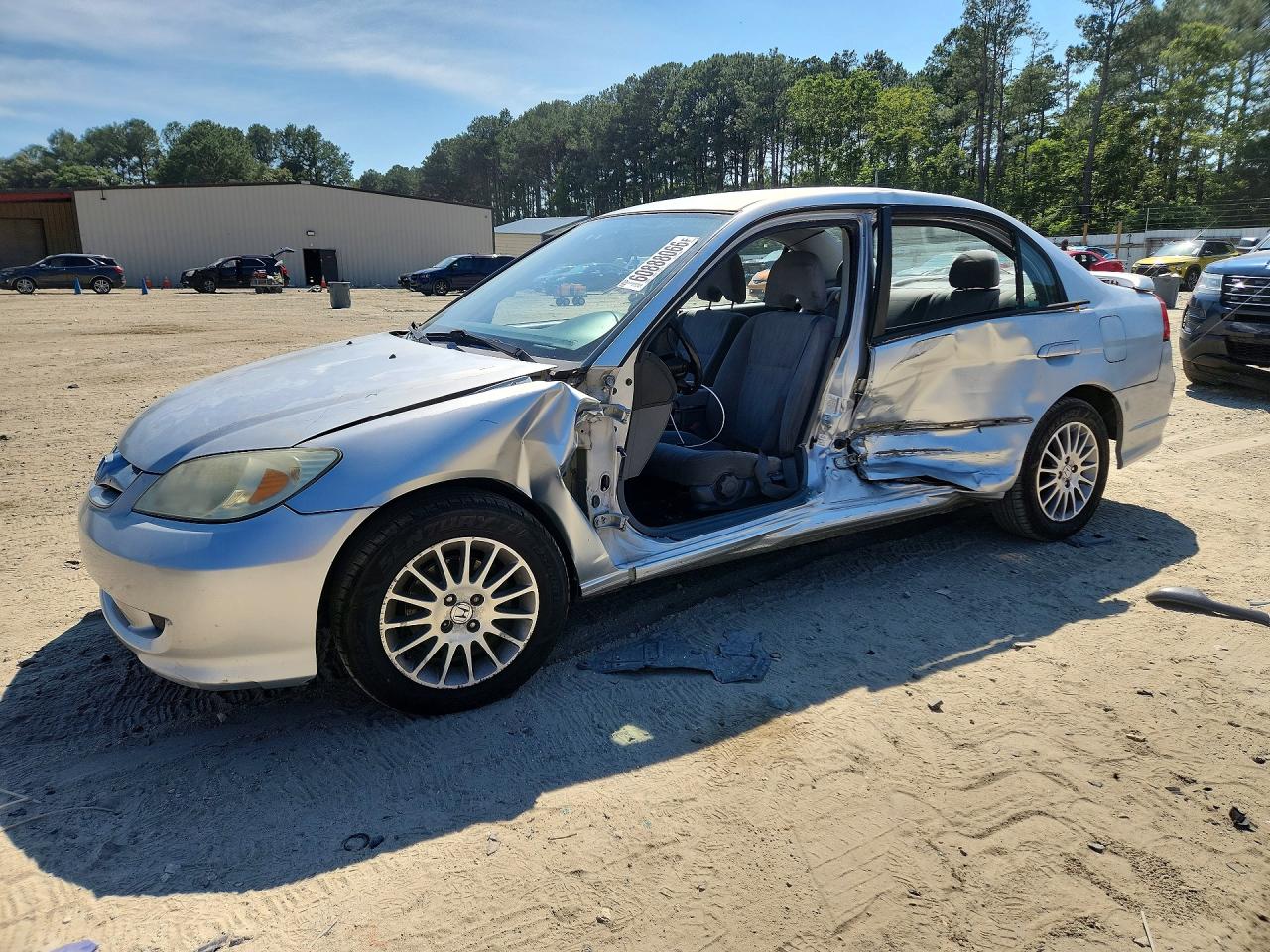 2005 Honda Civic Lx Silver vin: 2HGES16595H613635