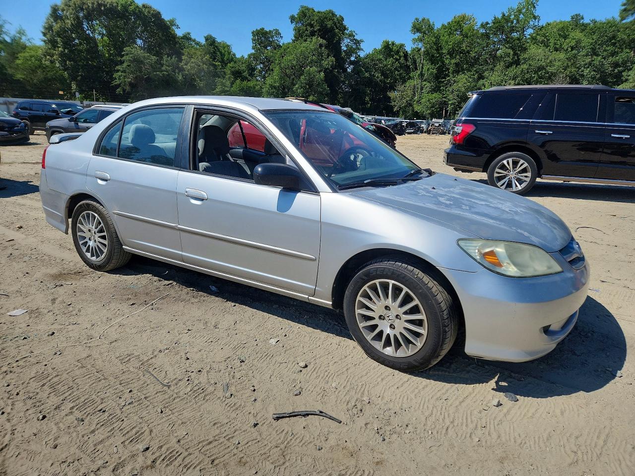 2005 Honda Civic Lx Silver vin: 2HGES16595H613635