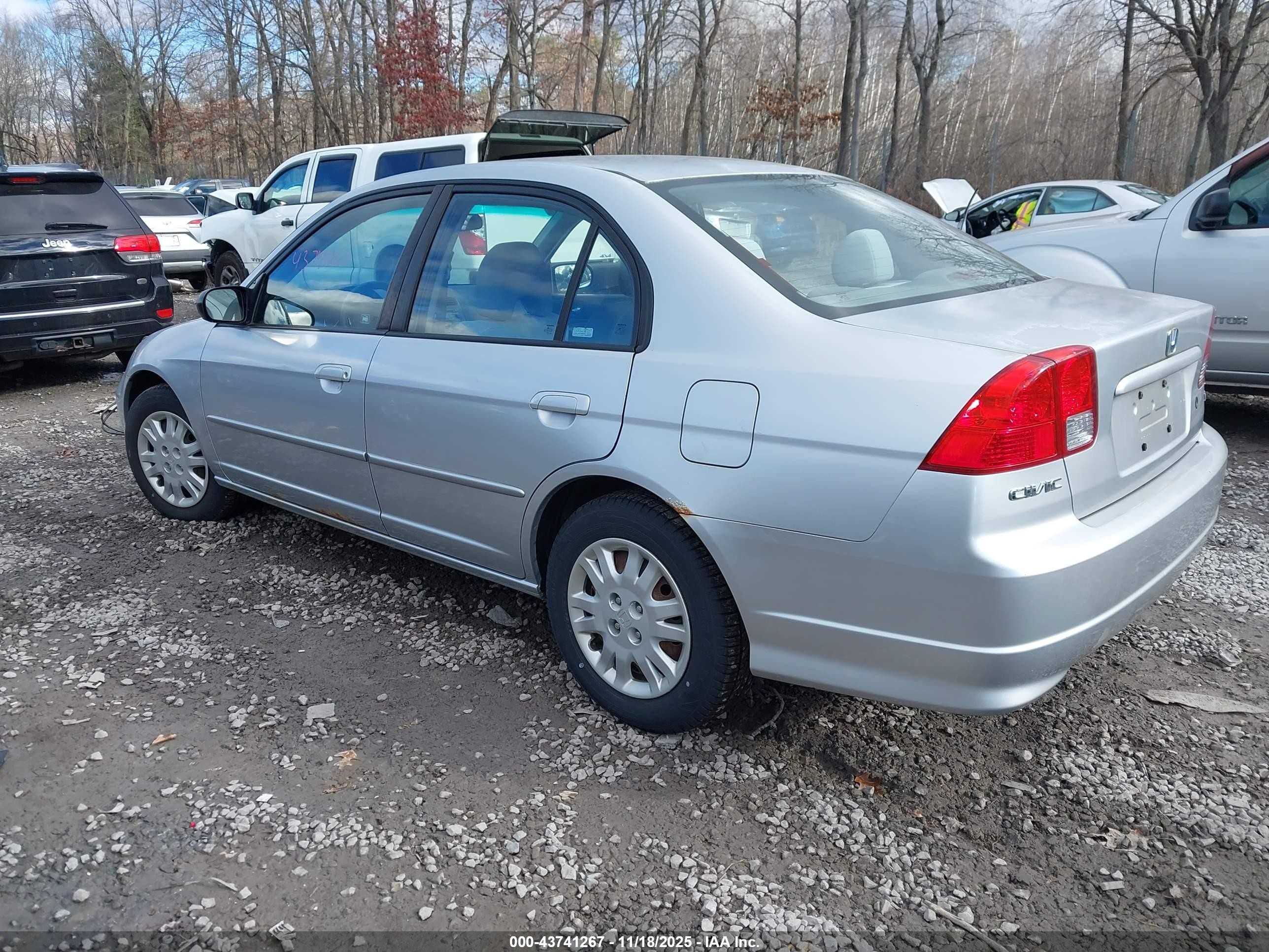 2005 Honda Civic Lx Silver vin: 2HGES16595H615241
