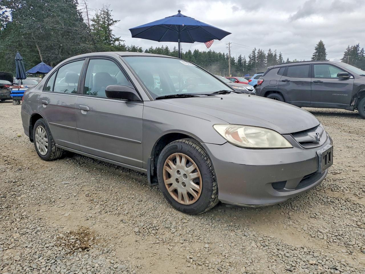 2005 Honda Civic Lx Gray vin: 2HGES16595H634081