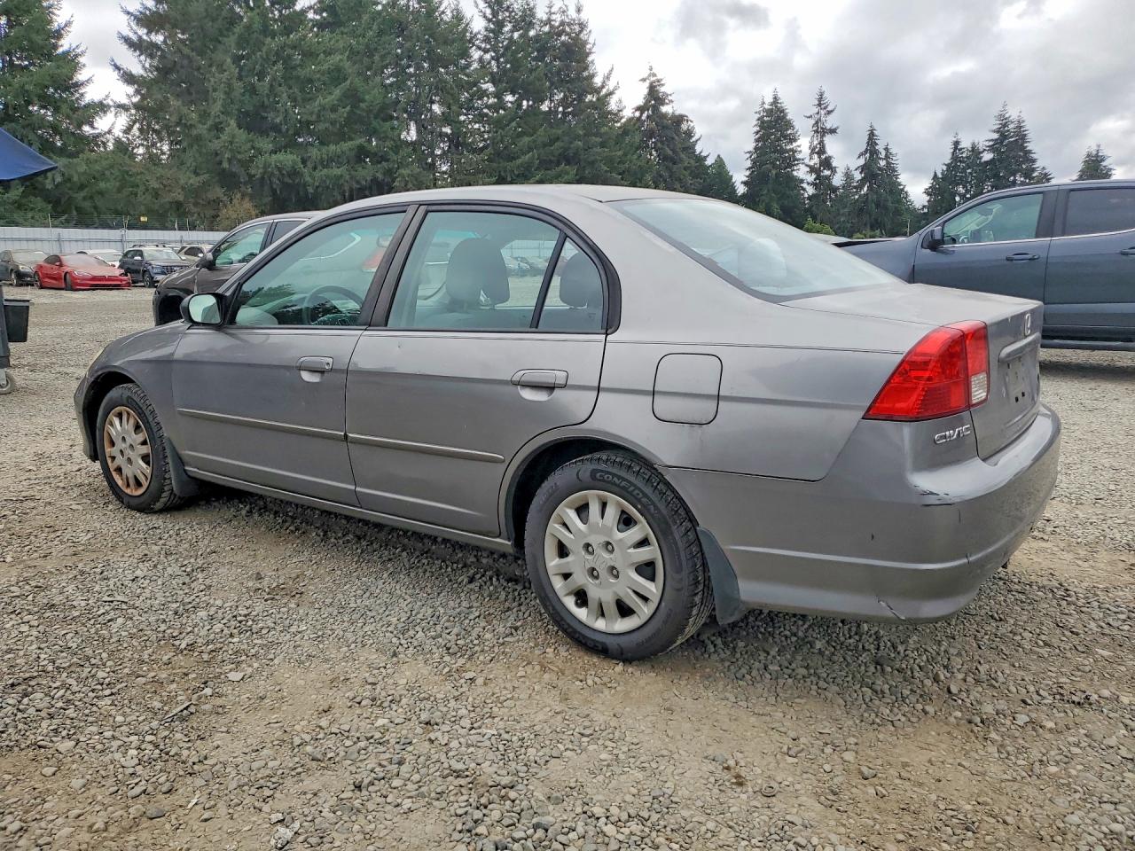 2005 Honda Civic Lx Gray vin: 2HGES16595H634081
