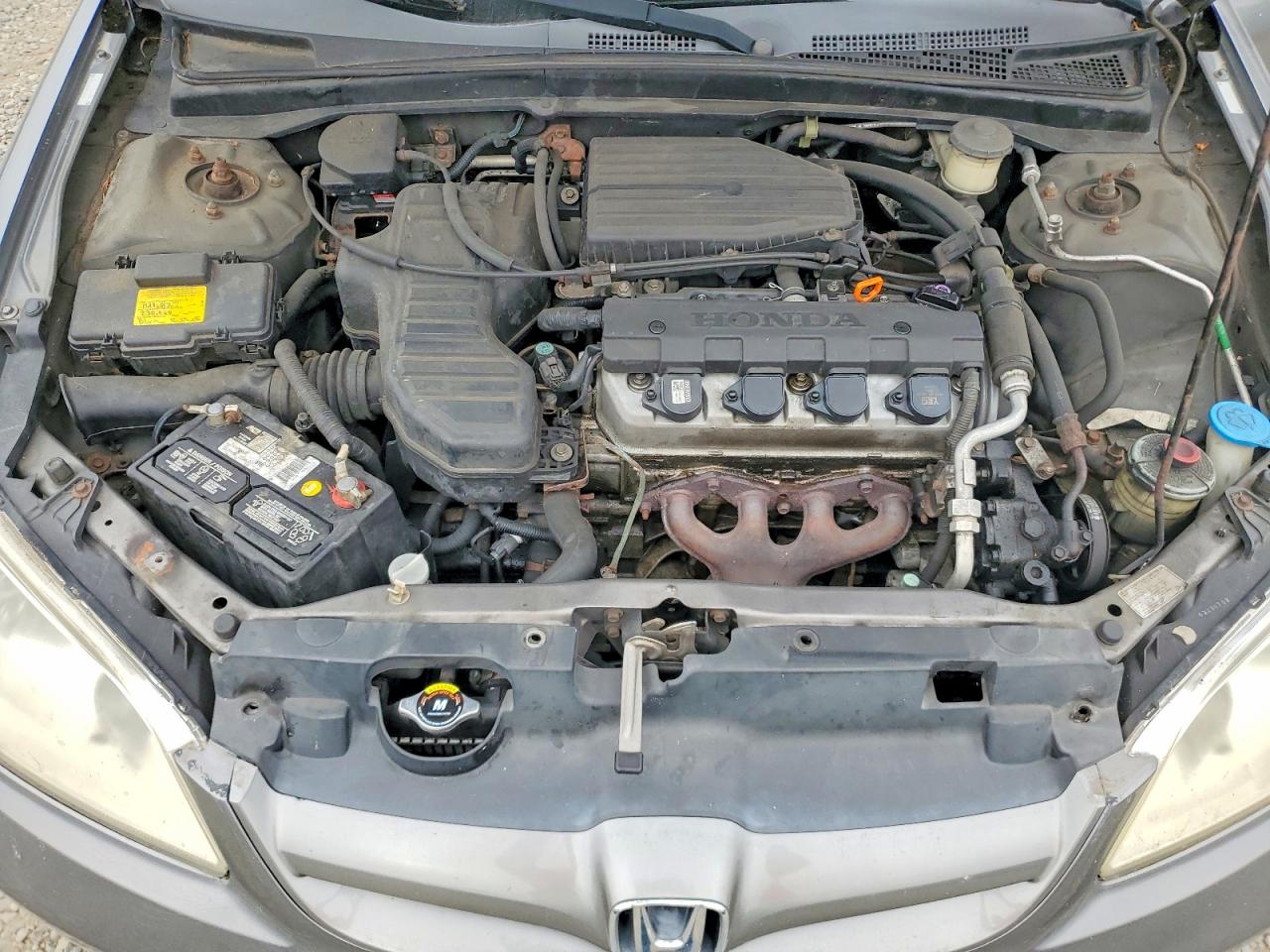 2005 Honda Civic Lx Gray vin: 2HGES16595H634081