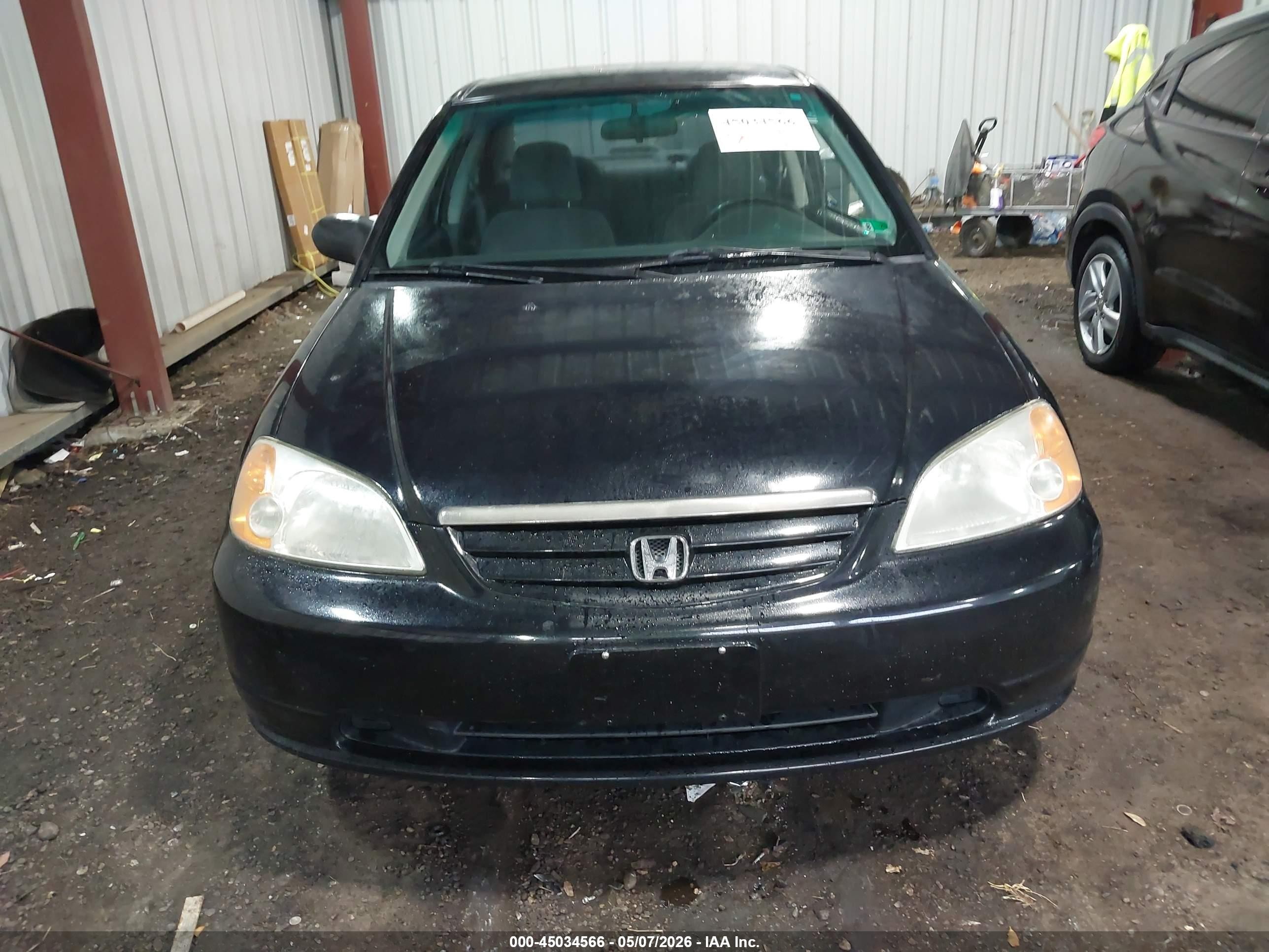 2001 Honda Civic Lx Black vin: 2HGES165X1H501128