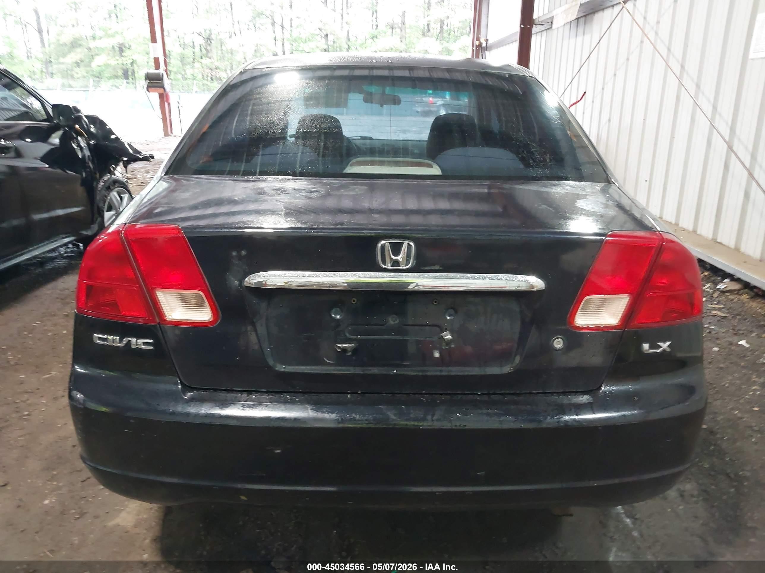 2001 Honda Civic Lx Black vin: 2HGES165X1H501128