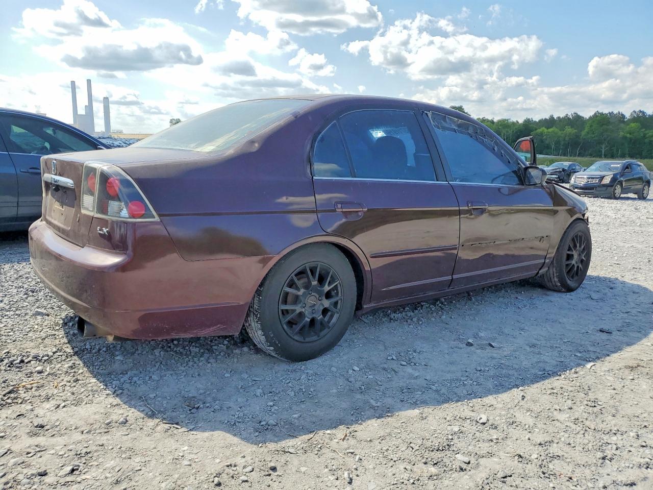 2002 Honda Civic Lx Burgundy vin: 2HGES165X2H520733