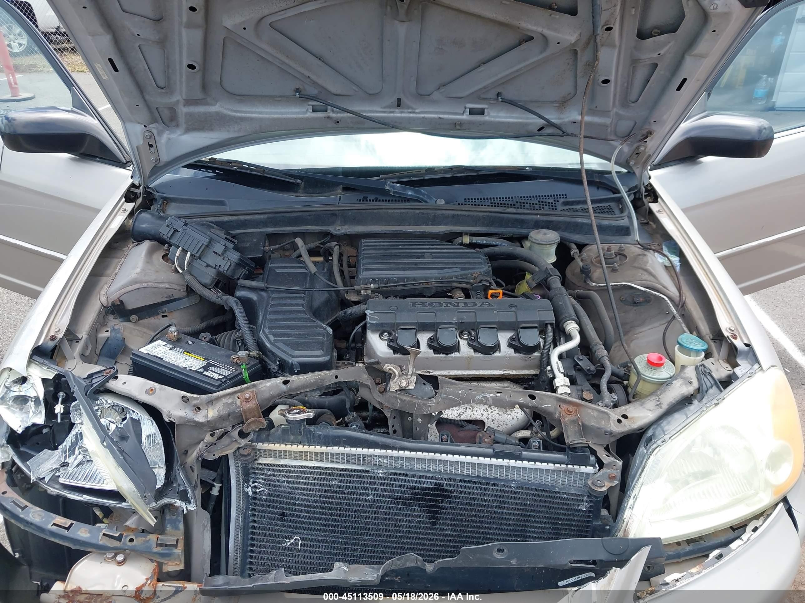 2002 Honda Civic Lx Tan vin: 2HGES165X2H537919