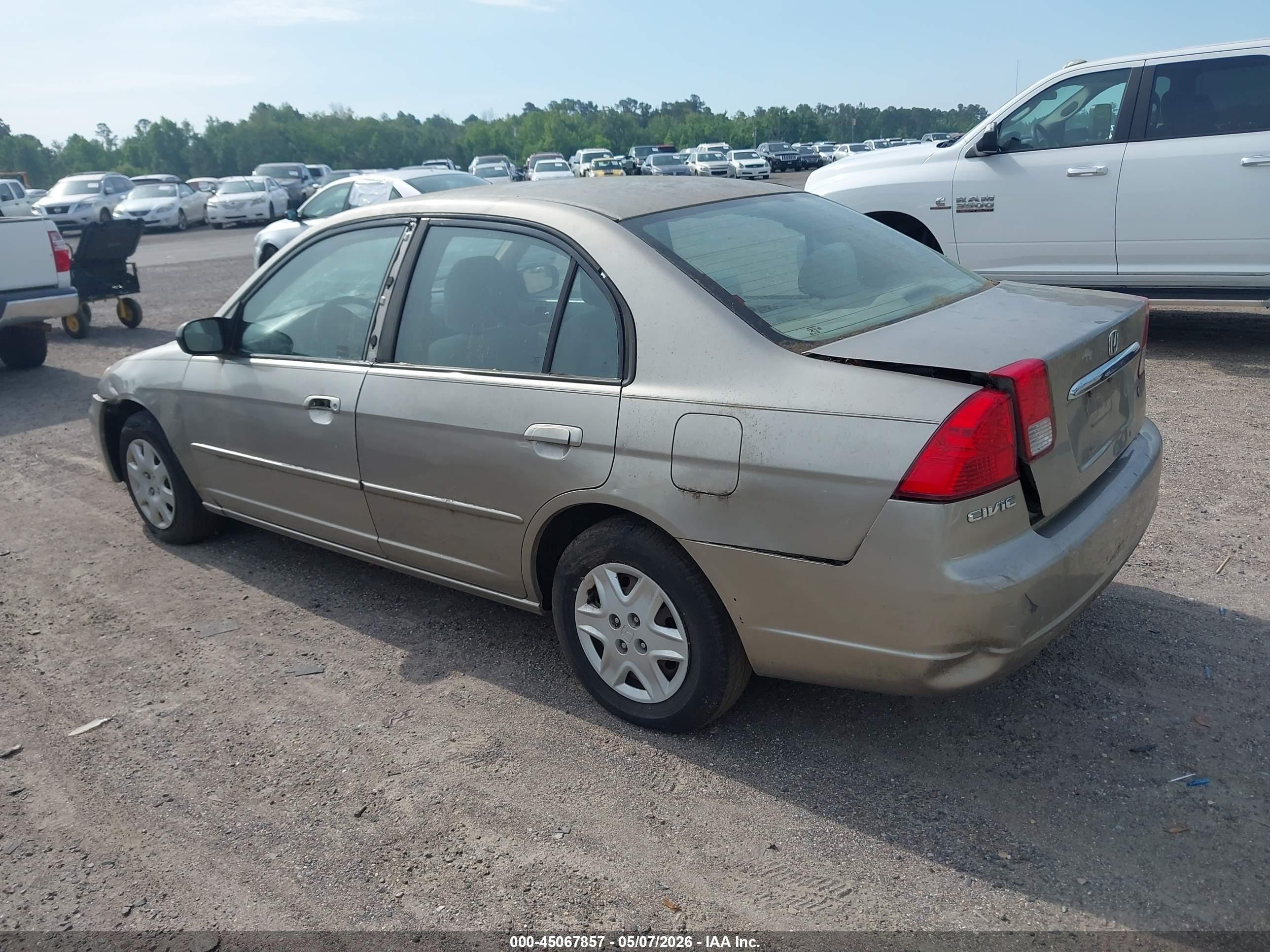 2003 Honda Civic Lx Tan vin: 2HGES165X3H529918