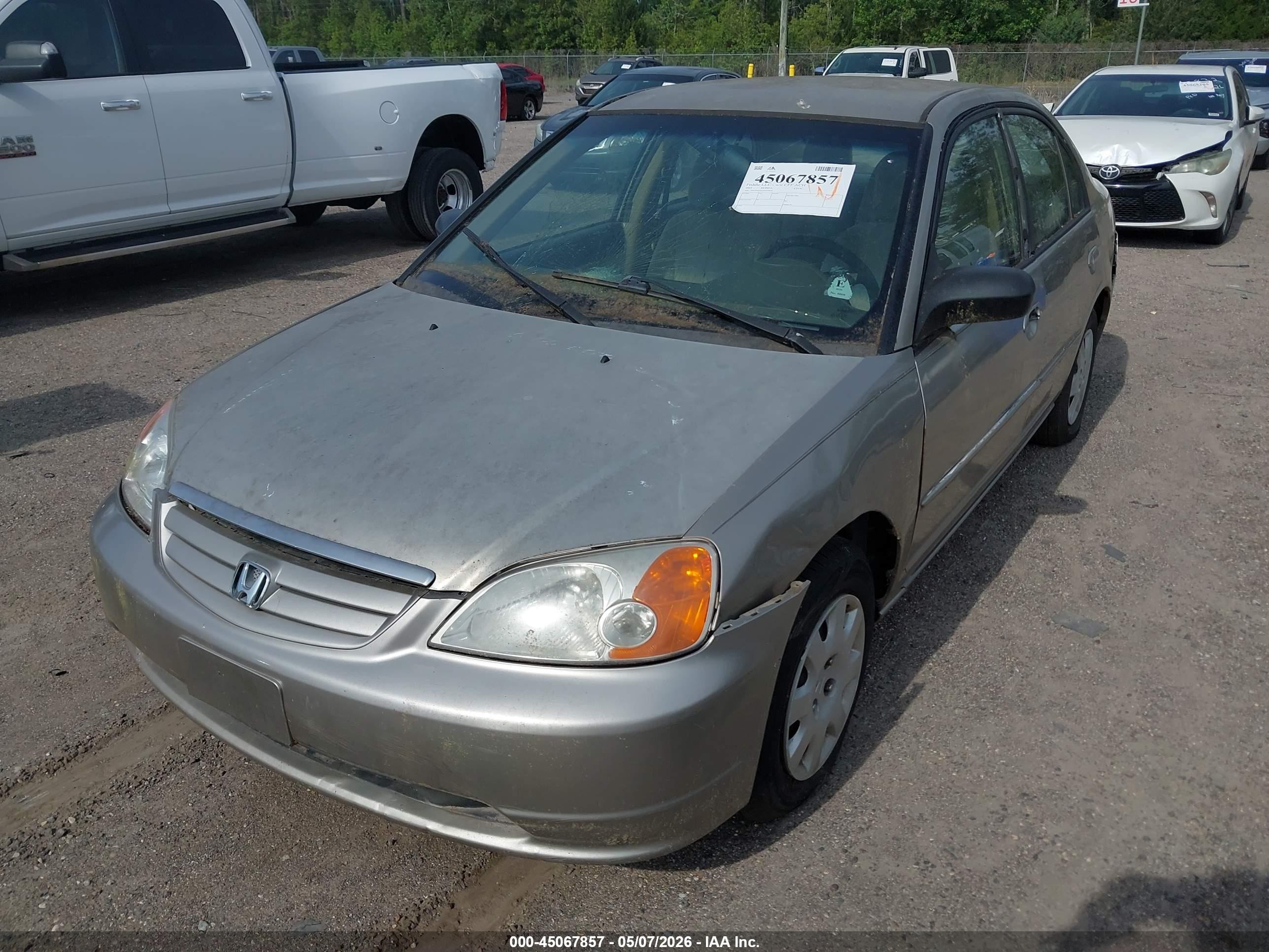 2003 Honda Civic Lx Tan vin: 2HGES165X3H529918