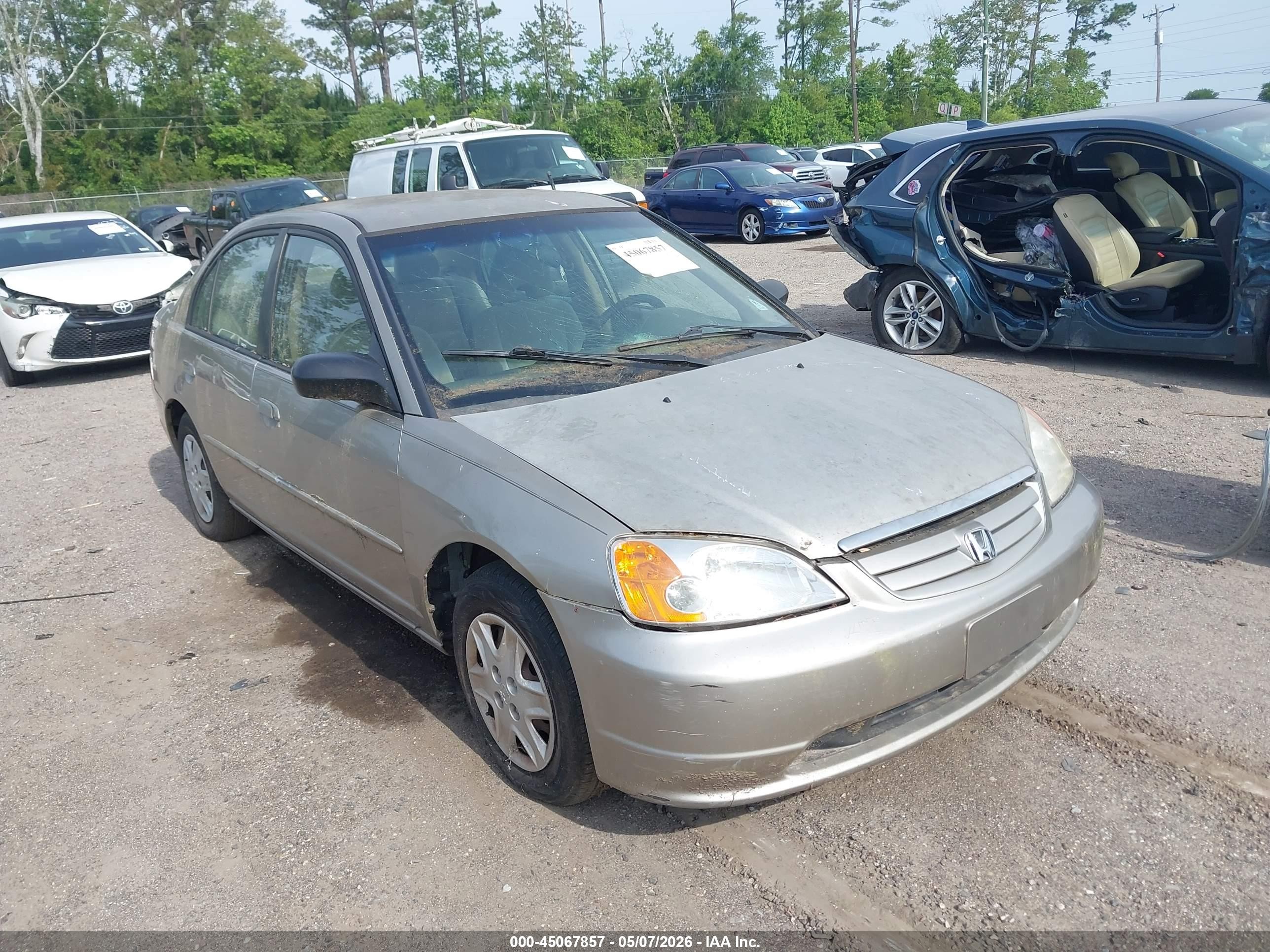 2003 Honda Civic Lx Tan vin: 2HGES165X3H529918