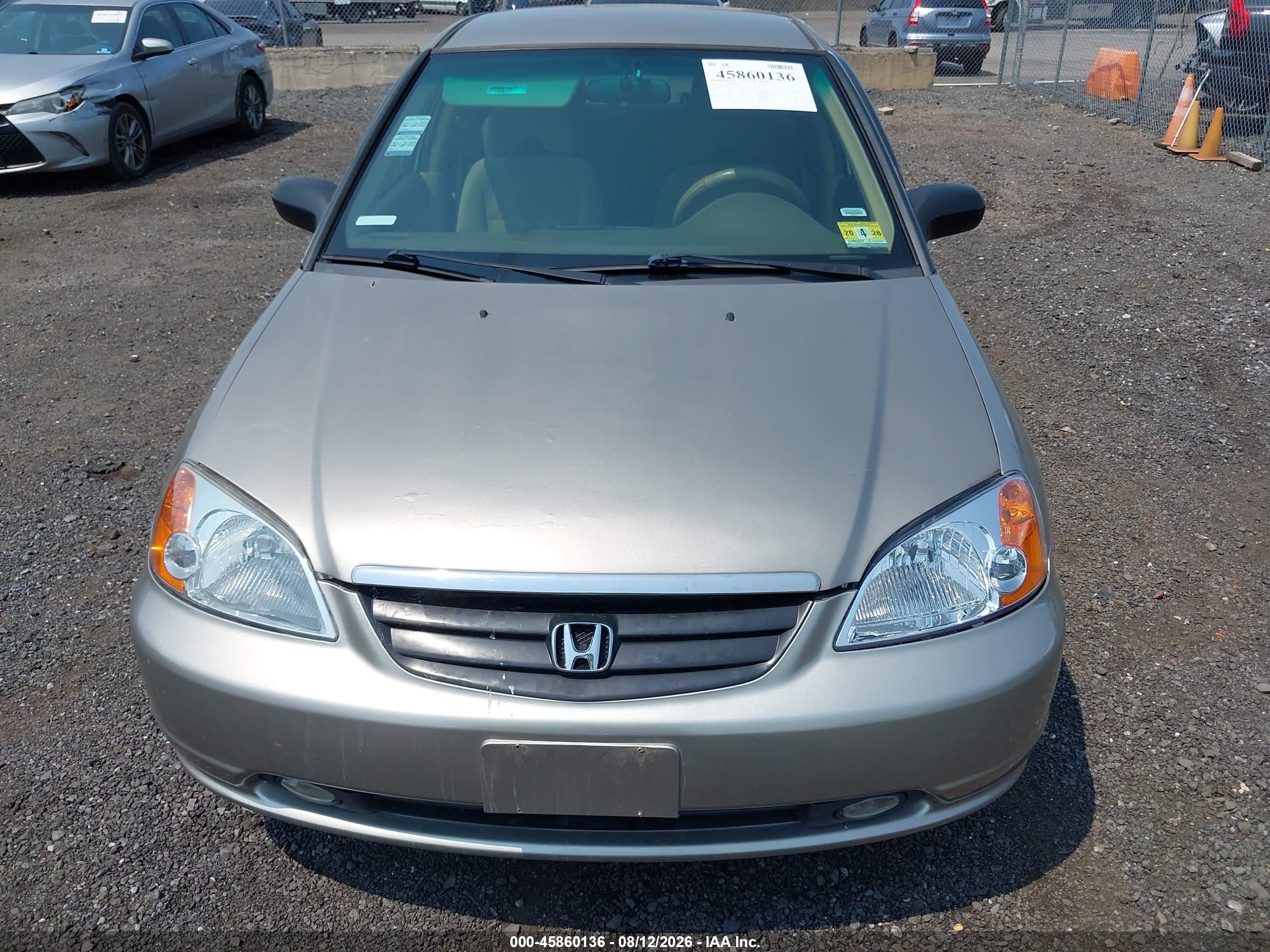 2003 Honda Civic Lx Желто-коричневый vin: 2HGES165X3H545262