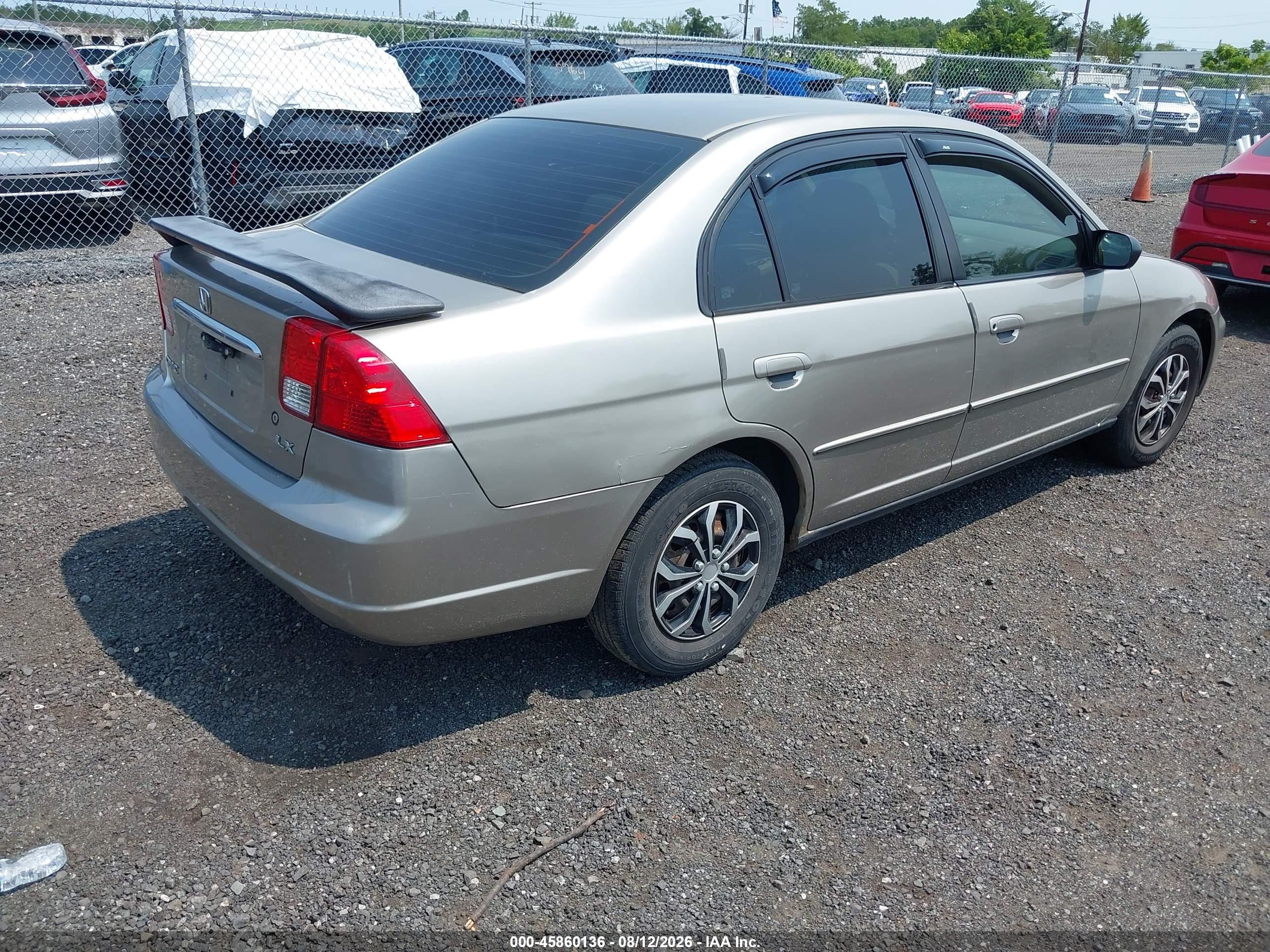 2003 Honda Civic Lx Желто-коричневый vin: 2HGES165X3H545262