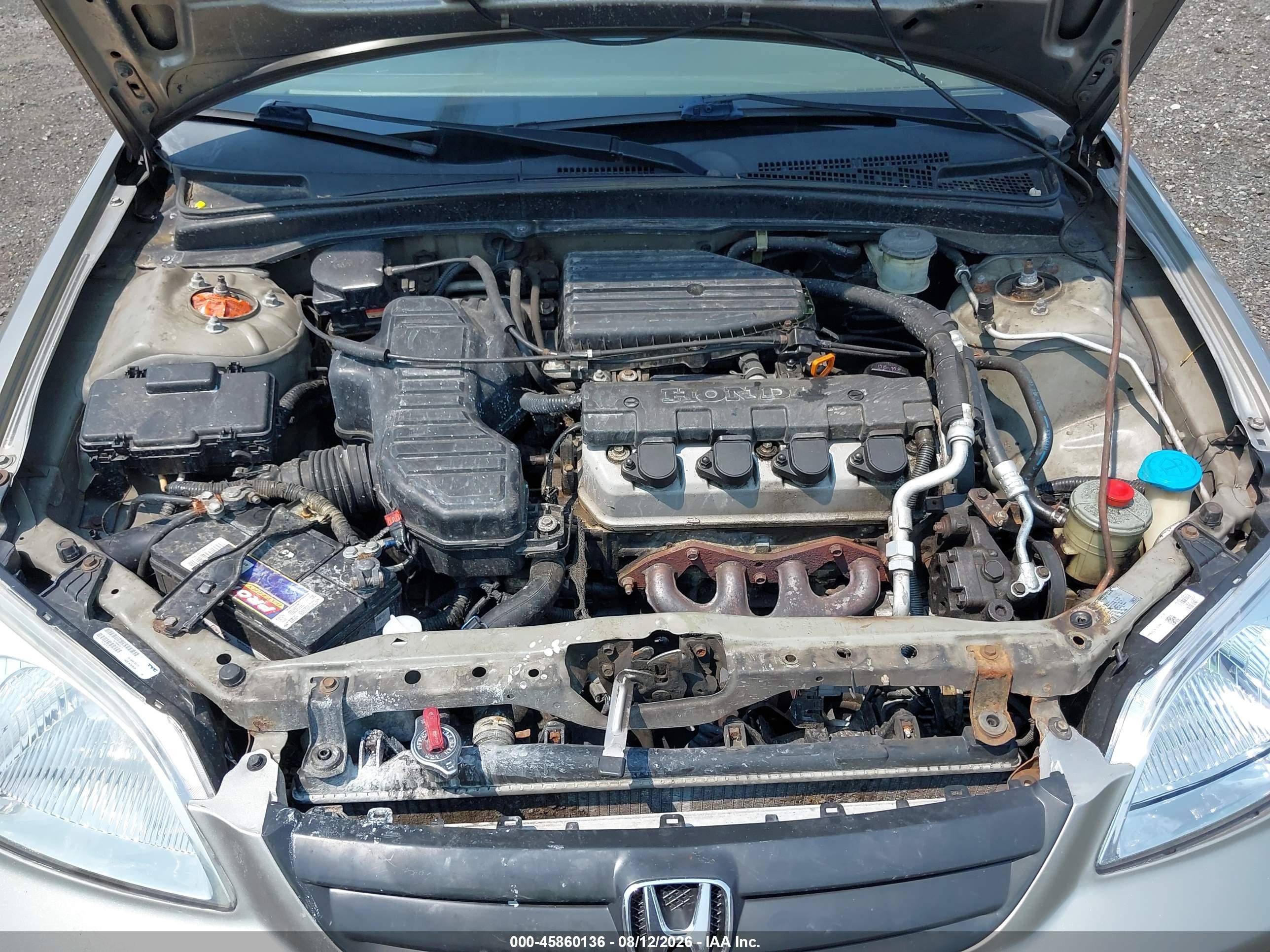 2003 Honda Civic Lx Желто-коричневый vin: 2HGES165X3H545262