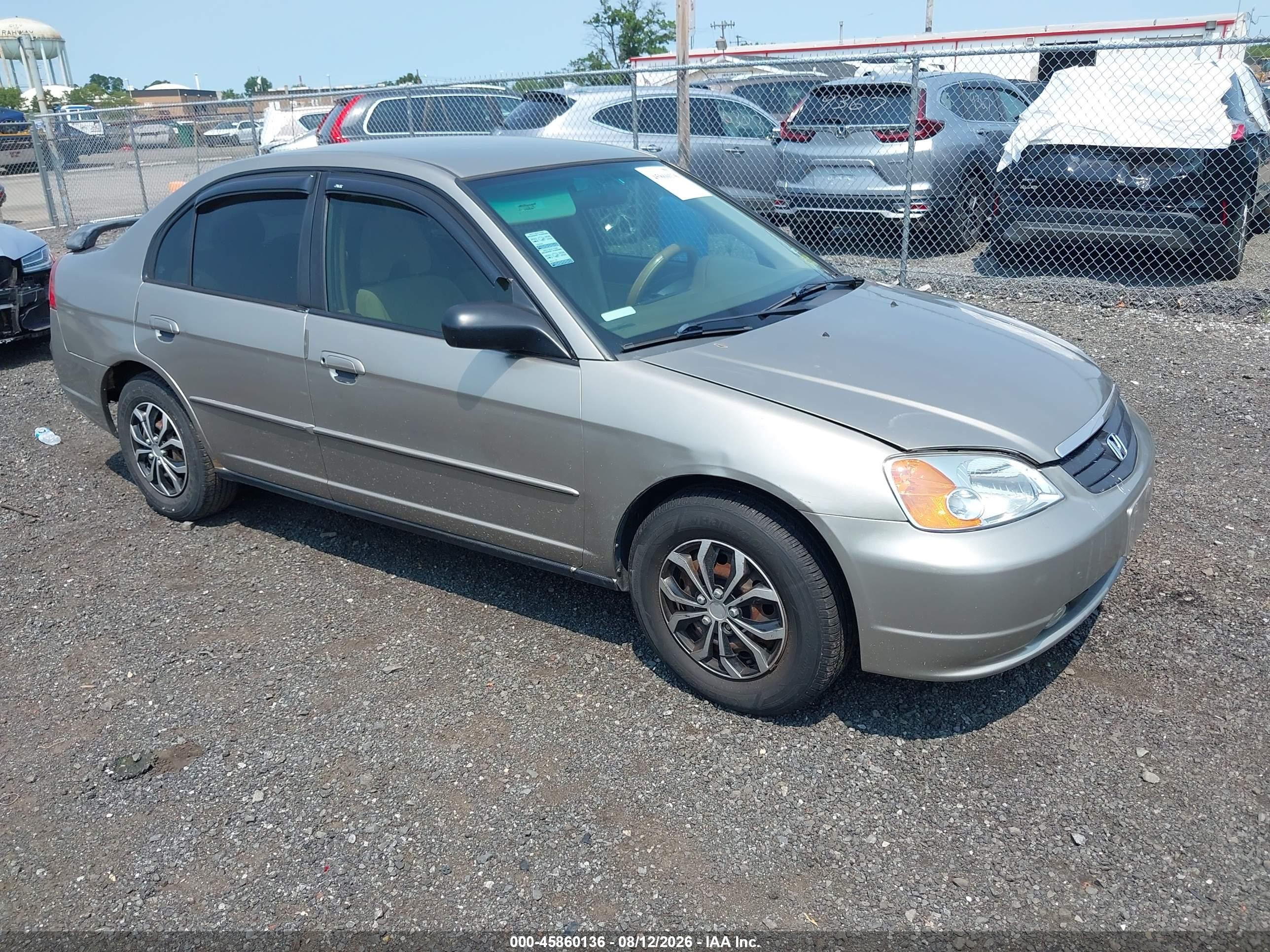 2003 Honda Civic Lx Желто-коричневый vin: 2HGES165X3H545262