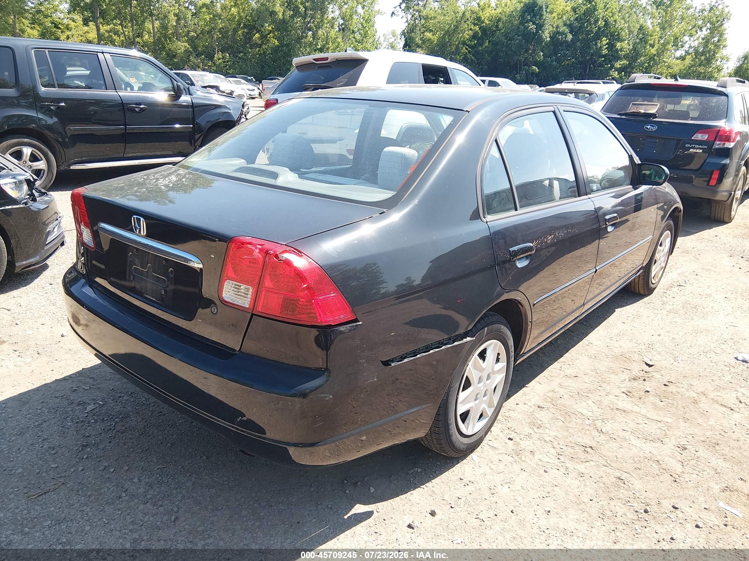 2003 Honda Civic Lx Black vin: 2HGES165X3H589858