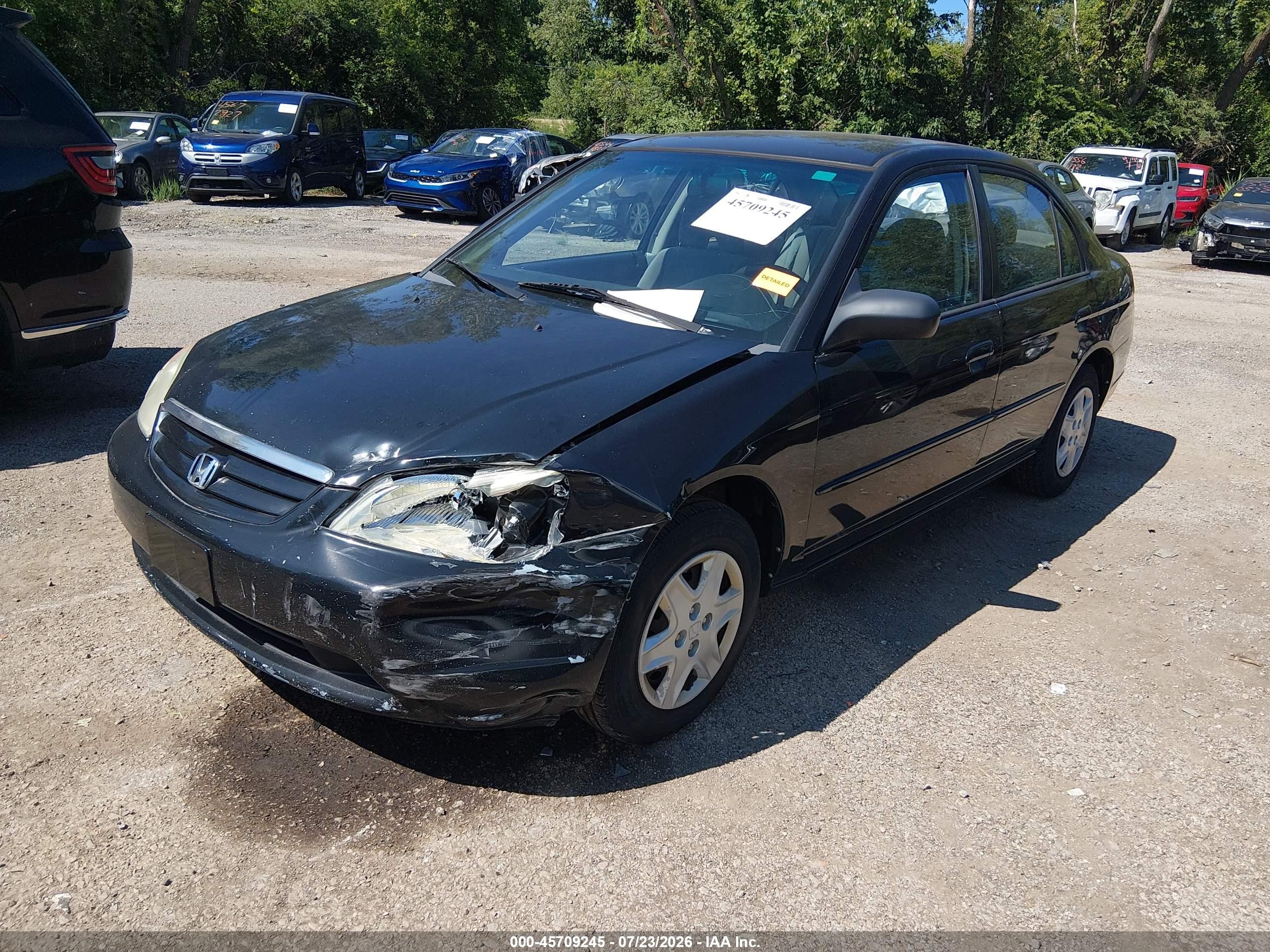 2003 Honda Civic Lx Black vin: 2HGES165X3H589858