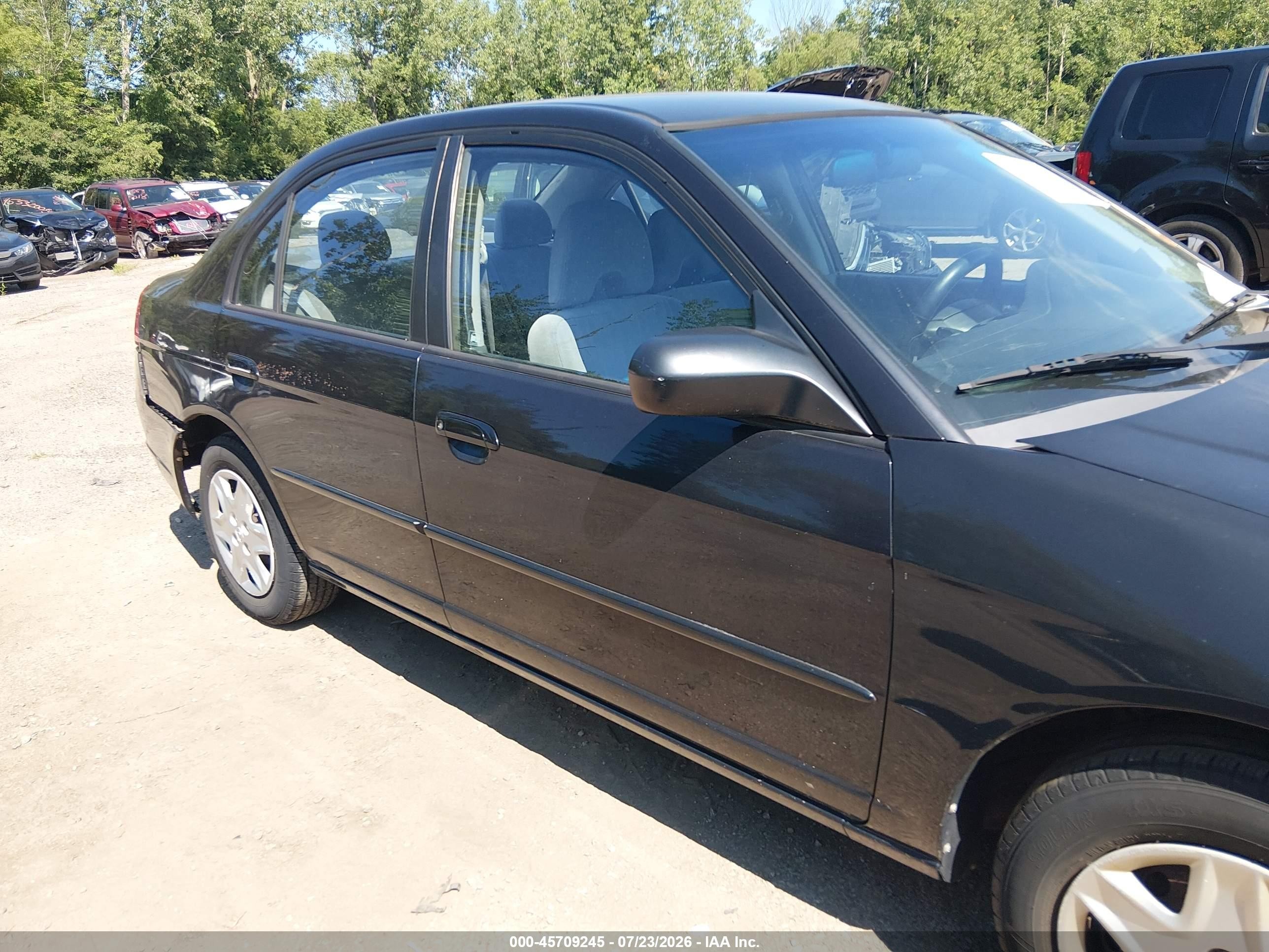 2003 Honda Civic Lx Black vin: 2HGES165X3H589858