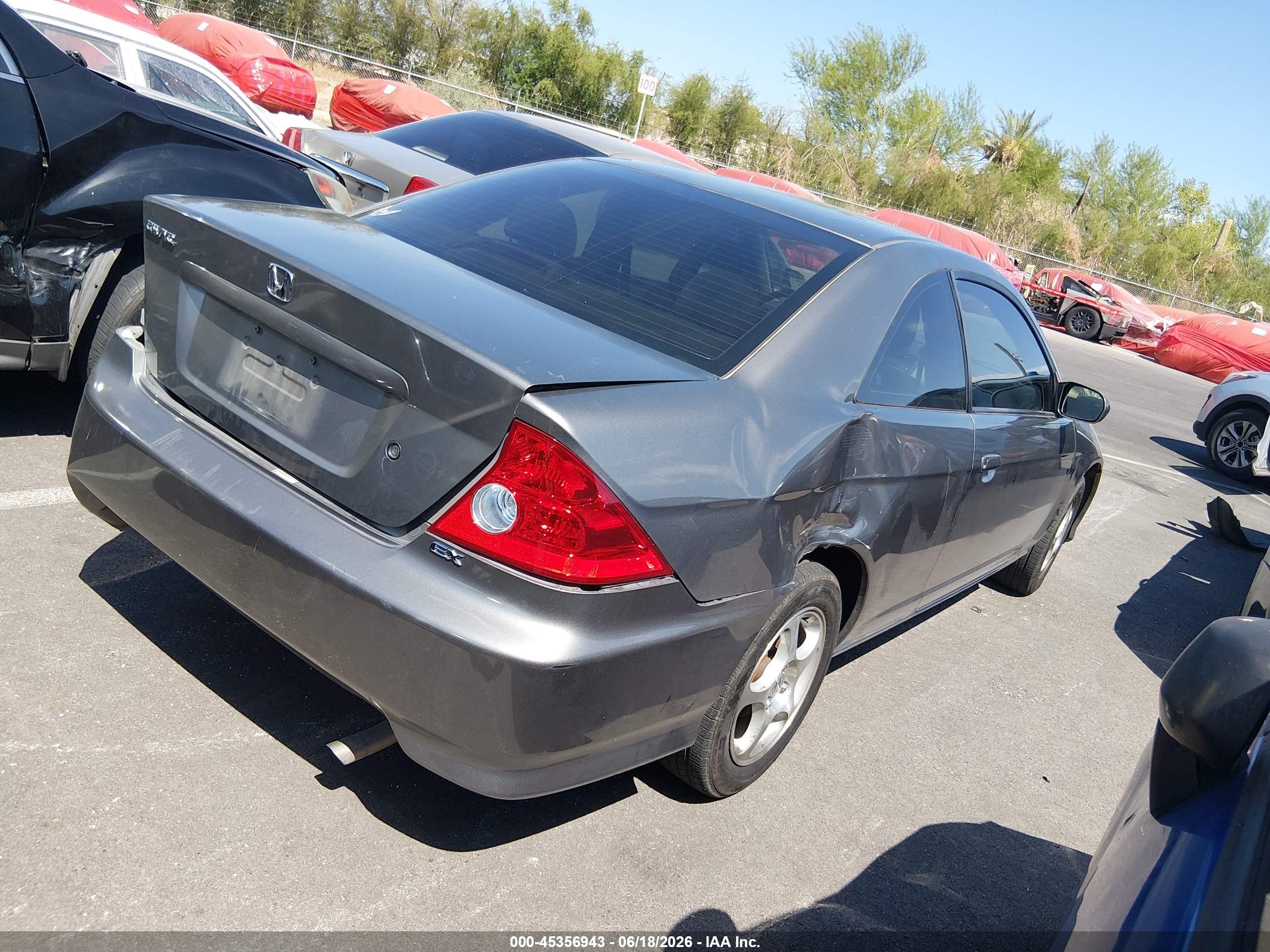 2003 Honda Civic Lx Silver vin: 2HGES165X3H597975