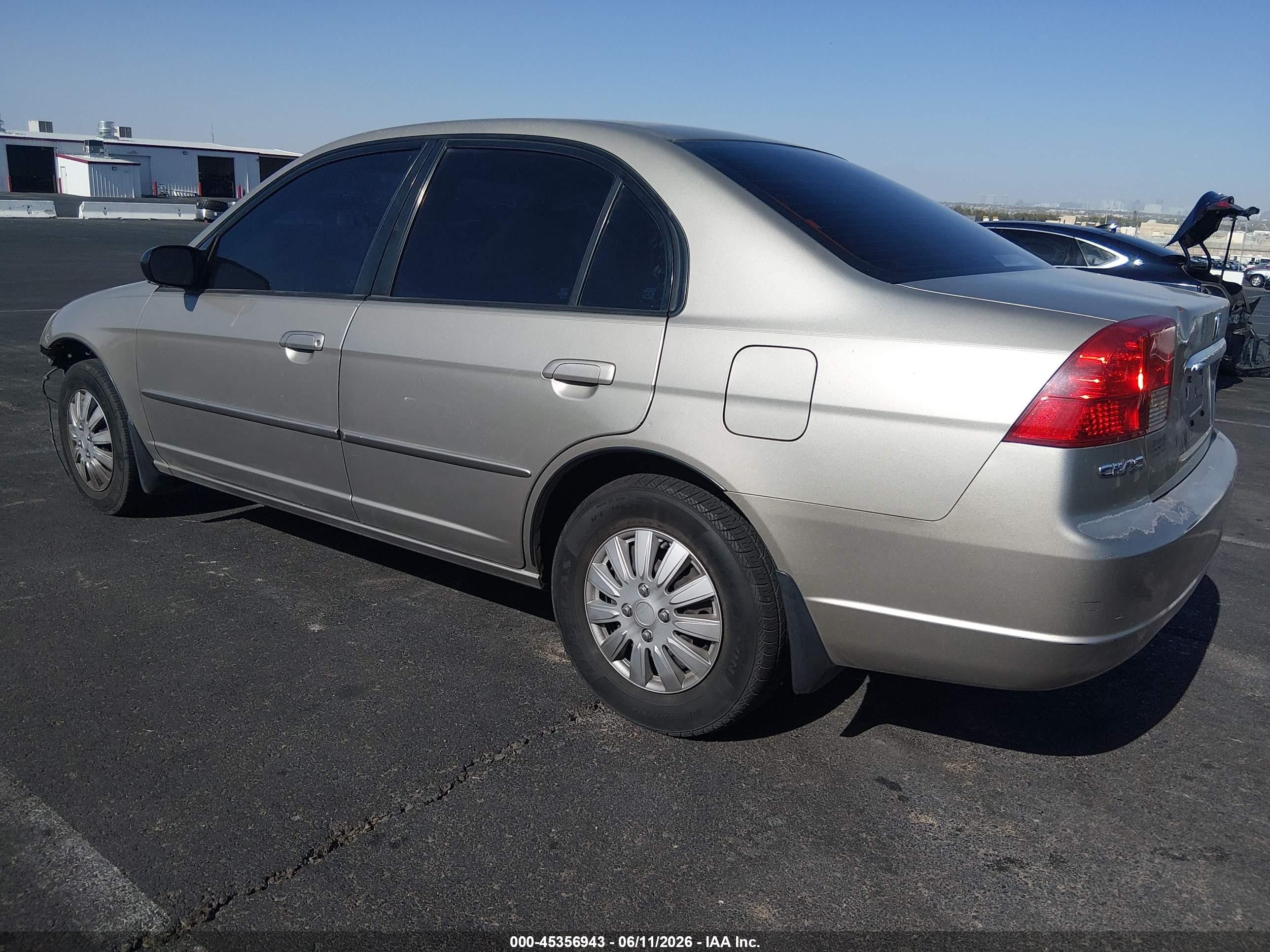 2003 Honda Civic Lx Silver vin: 2HGES165X3H597975