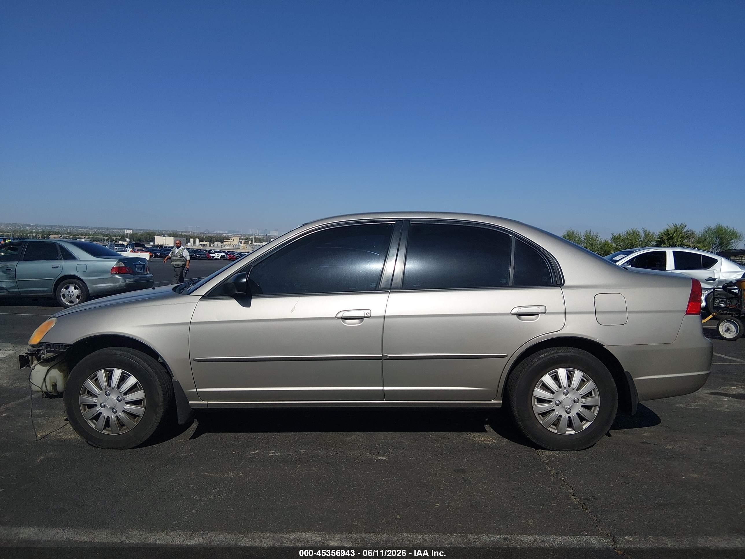 2003 Honda Civic Lx Silver vin: 2HGES165X3H597975