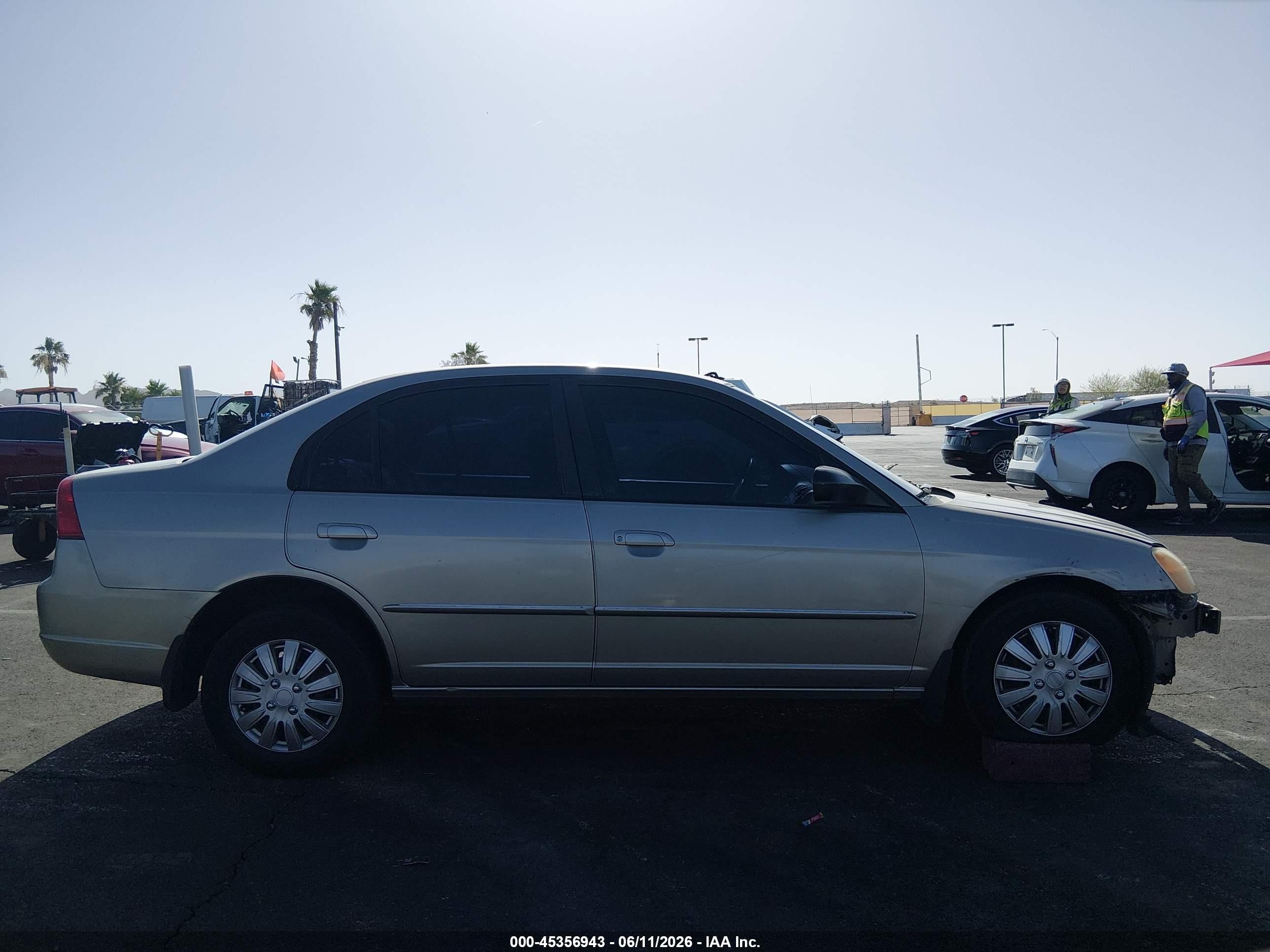 2003 Honda Civic Lx Silver vin: 2HGES165X3H597975
