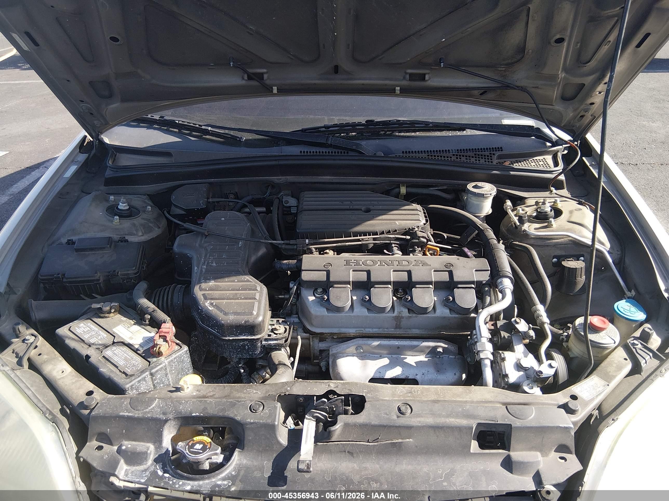 2003 Honda Civic Lx Silver vin: 2HGES165X3H597975