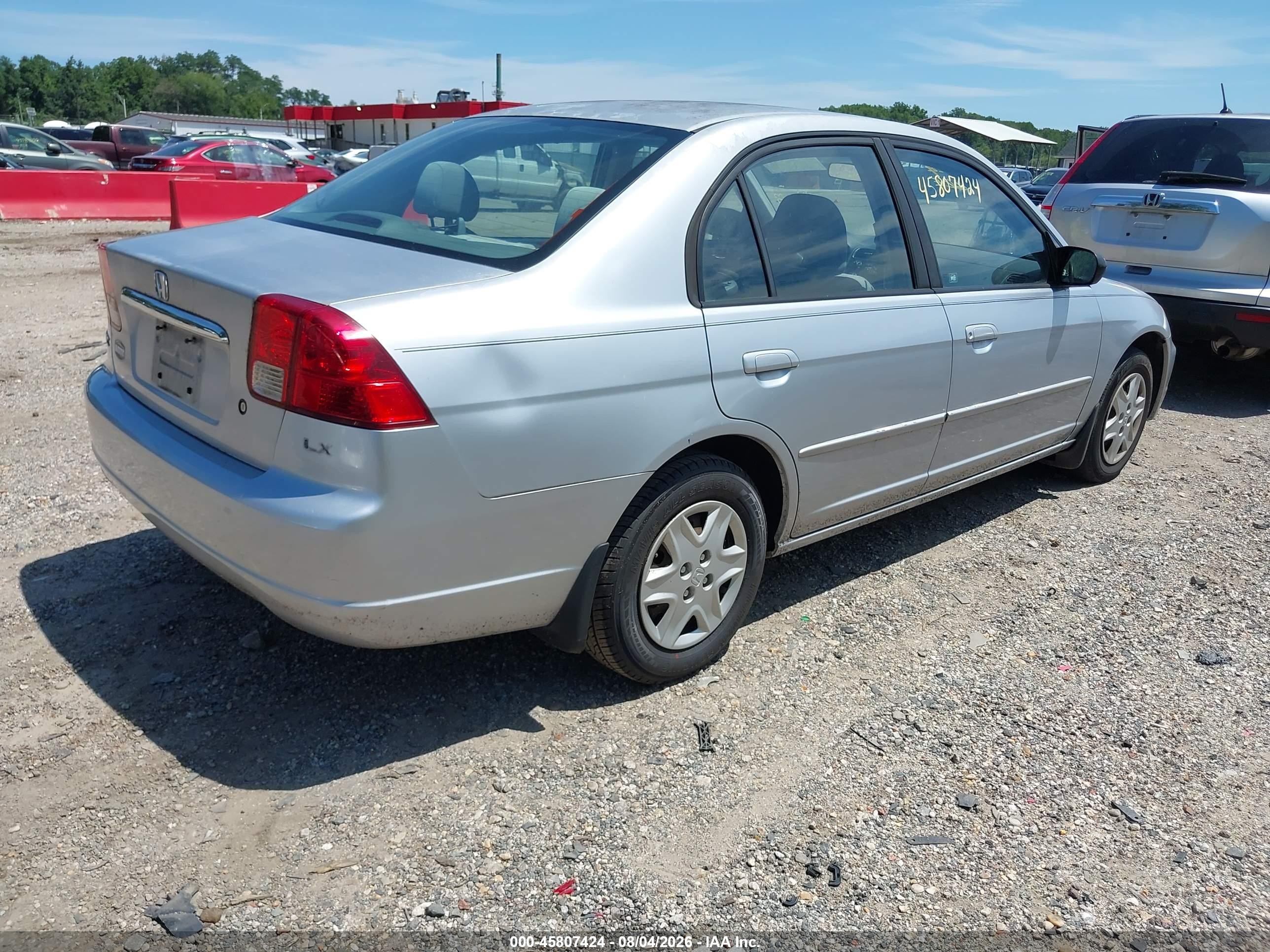 2003 Honda Civic Lx Silver vin: 2HGES165X3H606349