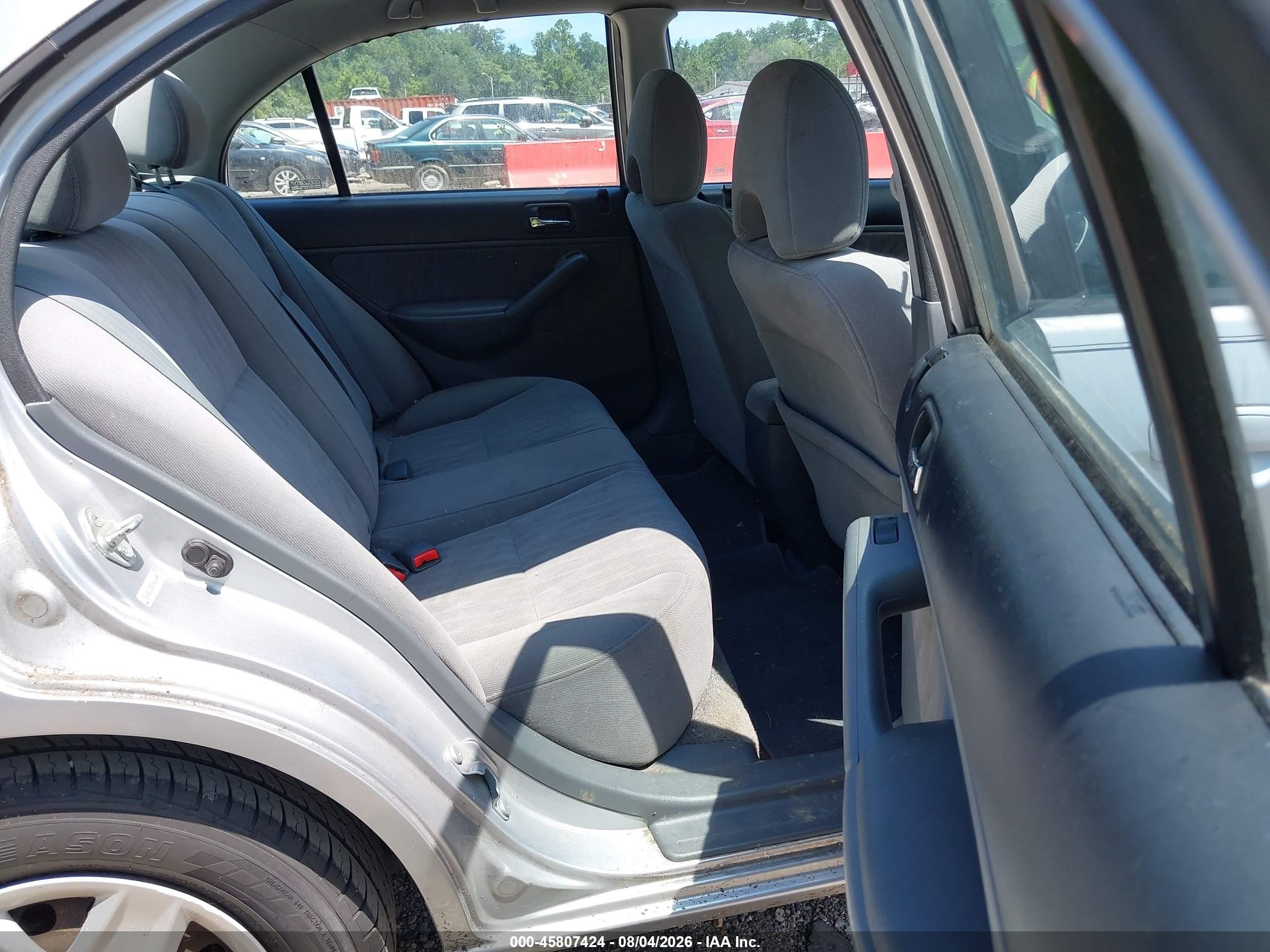 2003 Honda Civic Lx Silver vin: 2HGES165X3H606349