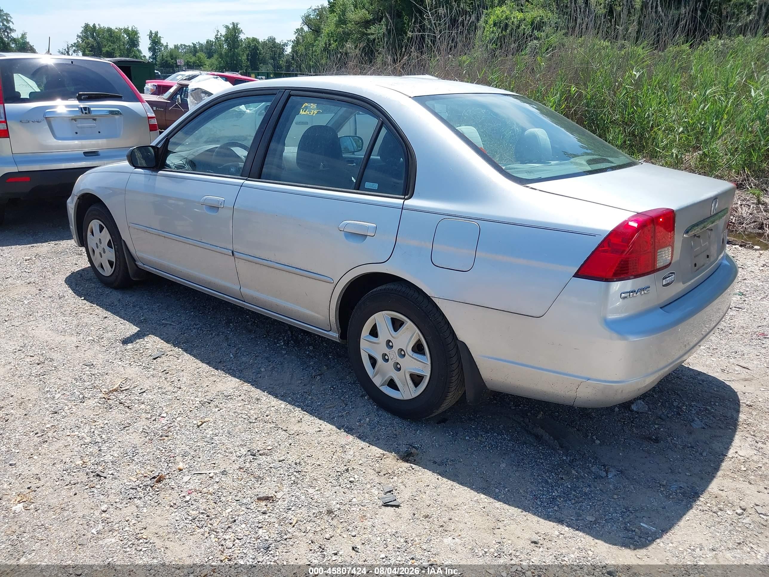 2003 Honda Civic Lx Silver vin: 2HGES165X3H606349