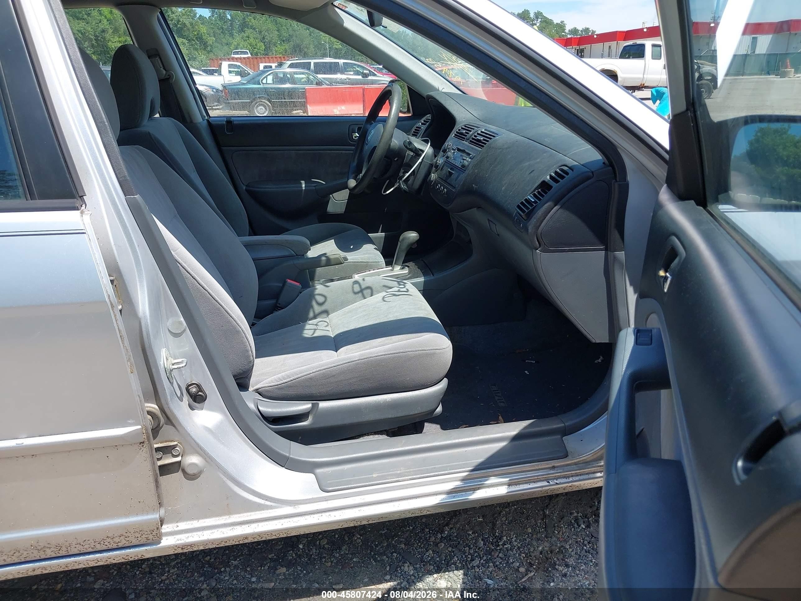2003 Honda Civic Lx Silver vin: 2HGES165X3H606349