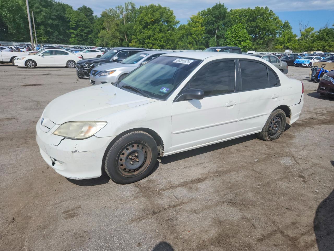 2004 Honda Civic Lx Белый vin: 2HGES165X4H524932