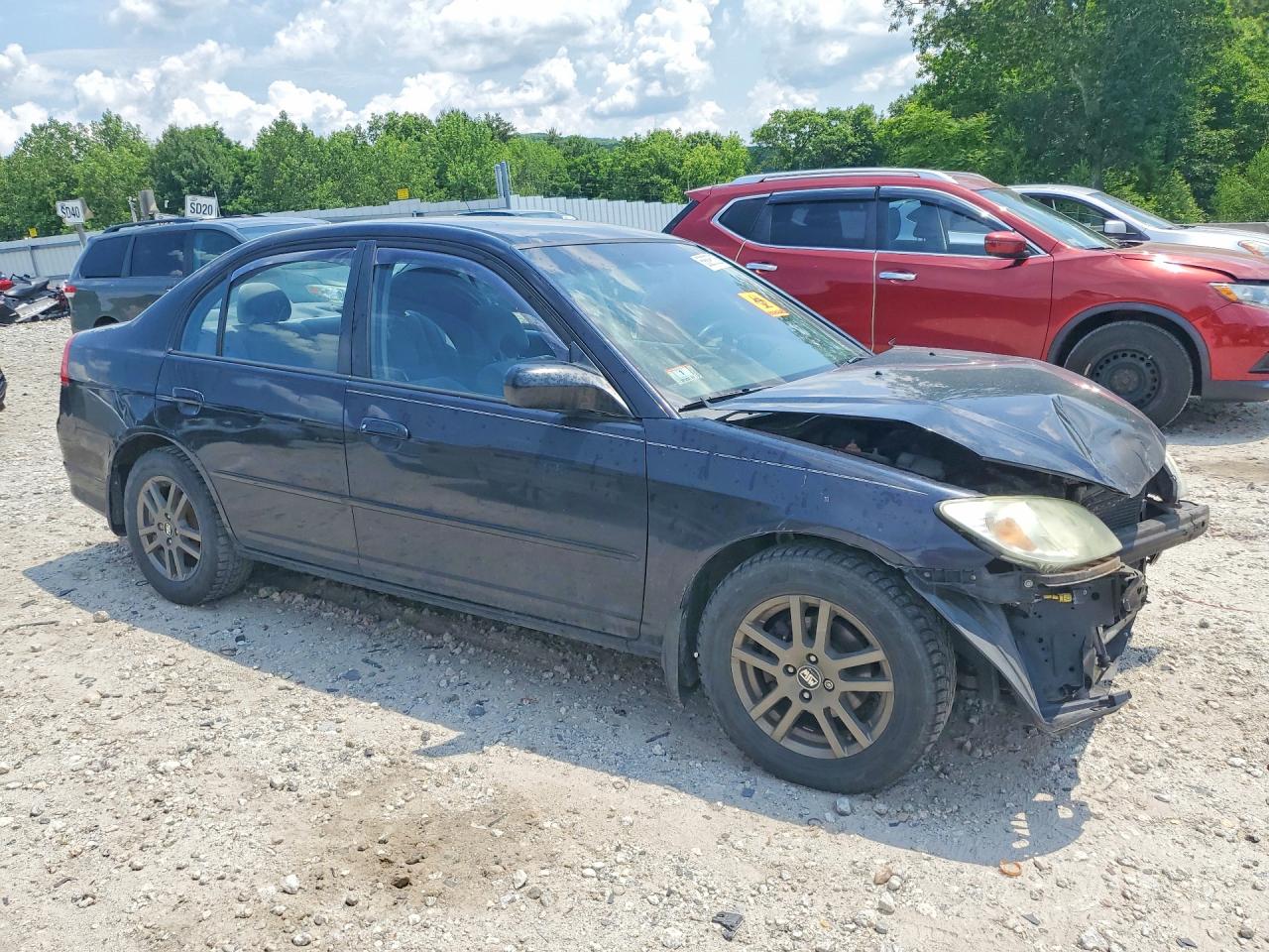 2004 Honda Civic Lx Black vin: 2HGES165X4H548809