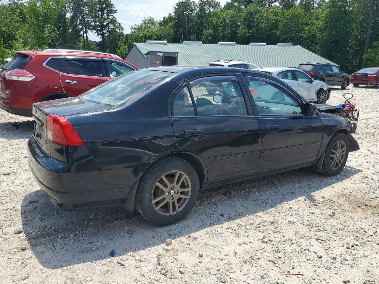 2004 Honda Civic Lx Black vin: 2HGES165X4H548809