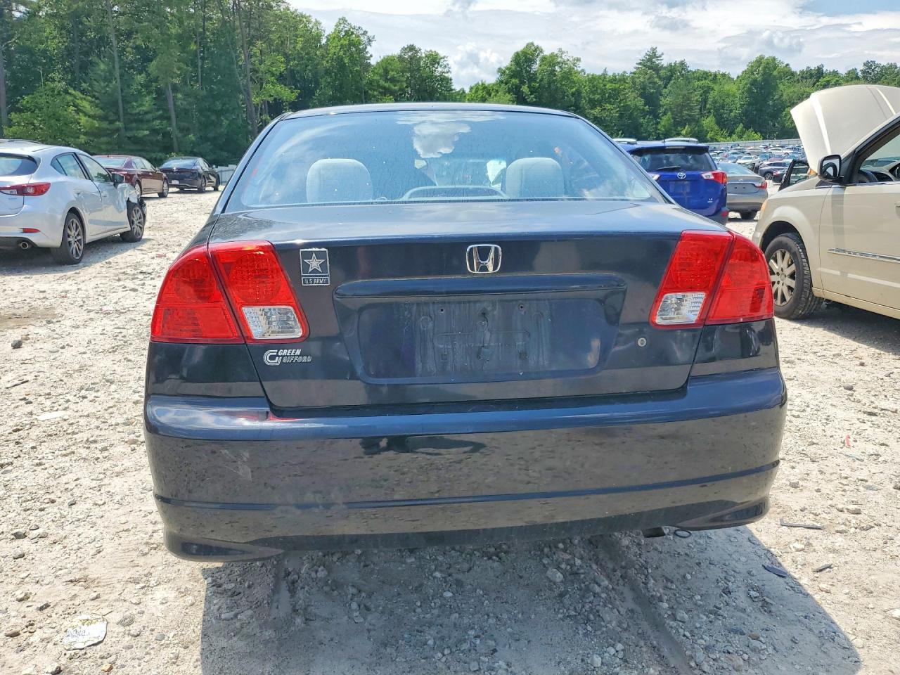 2004 Honda Civic Lx Black vin: 2HGES165X4H548809