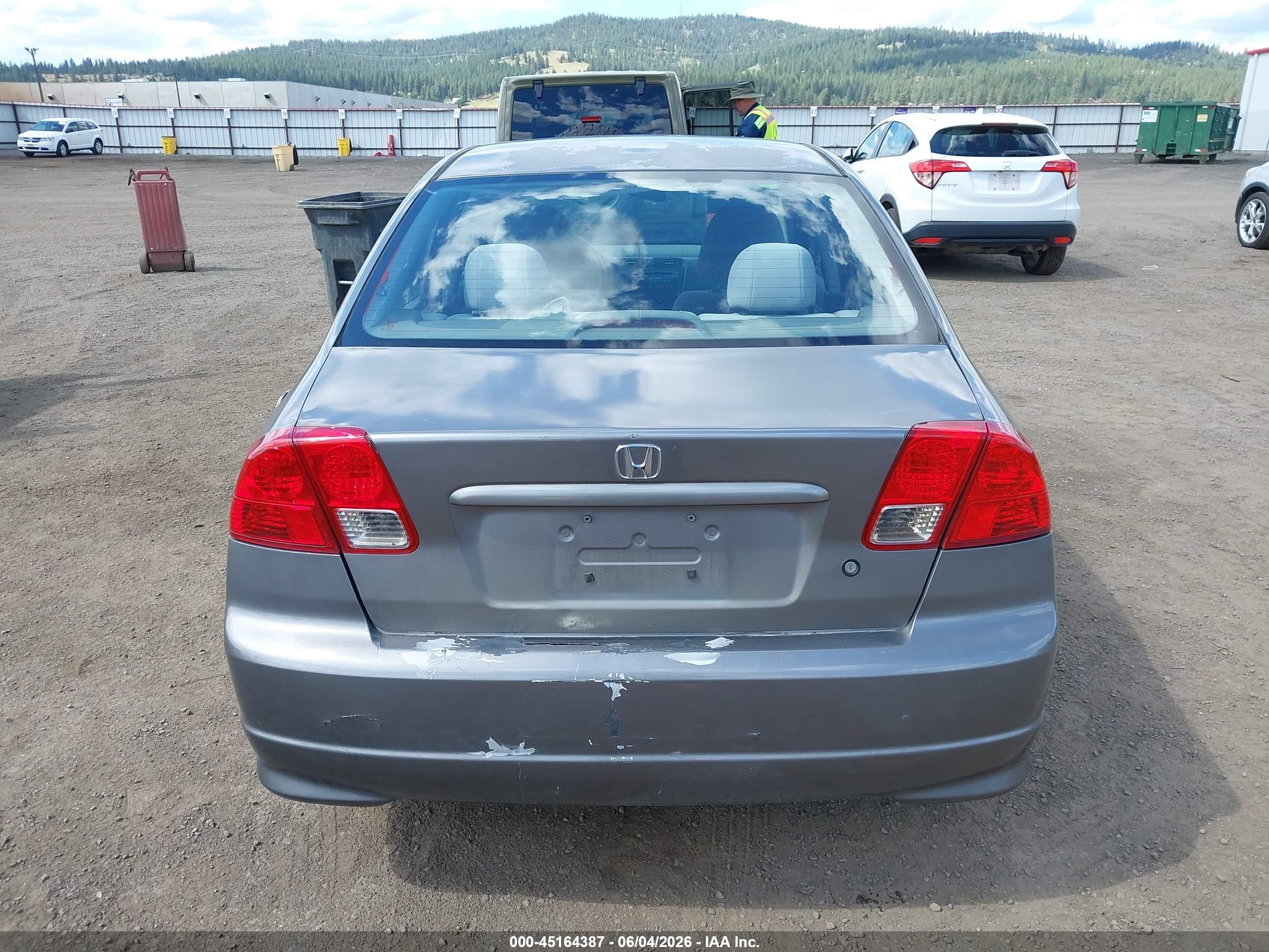 2004 Honda Civic Lx Gray vin: 2HGES165X4H565643