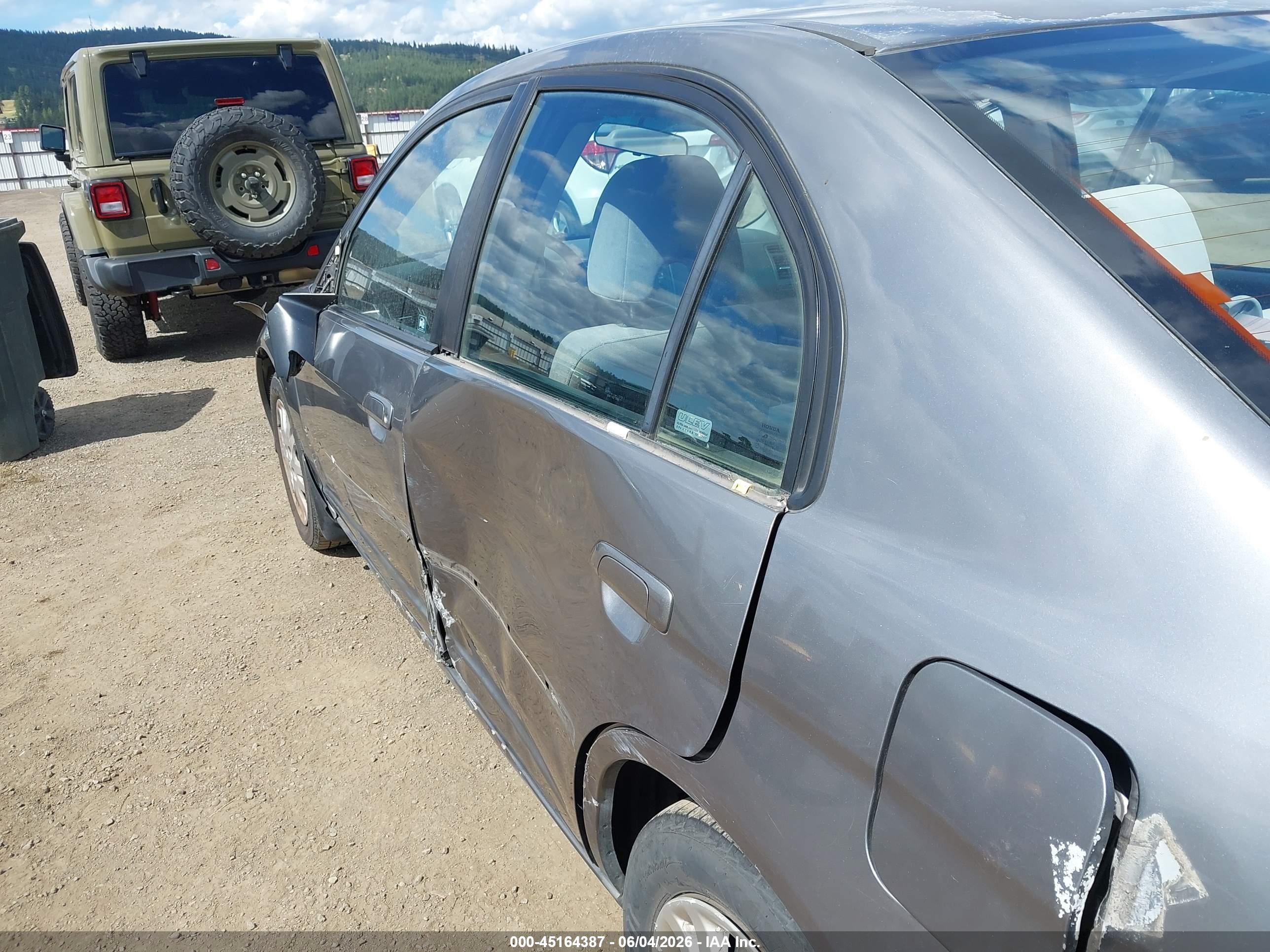 2004 Honda Civic Lx Gray vin: 2HGES165X4H565643