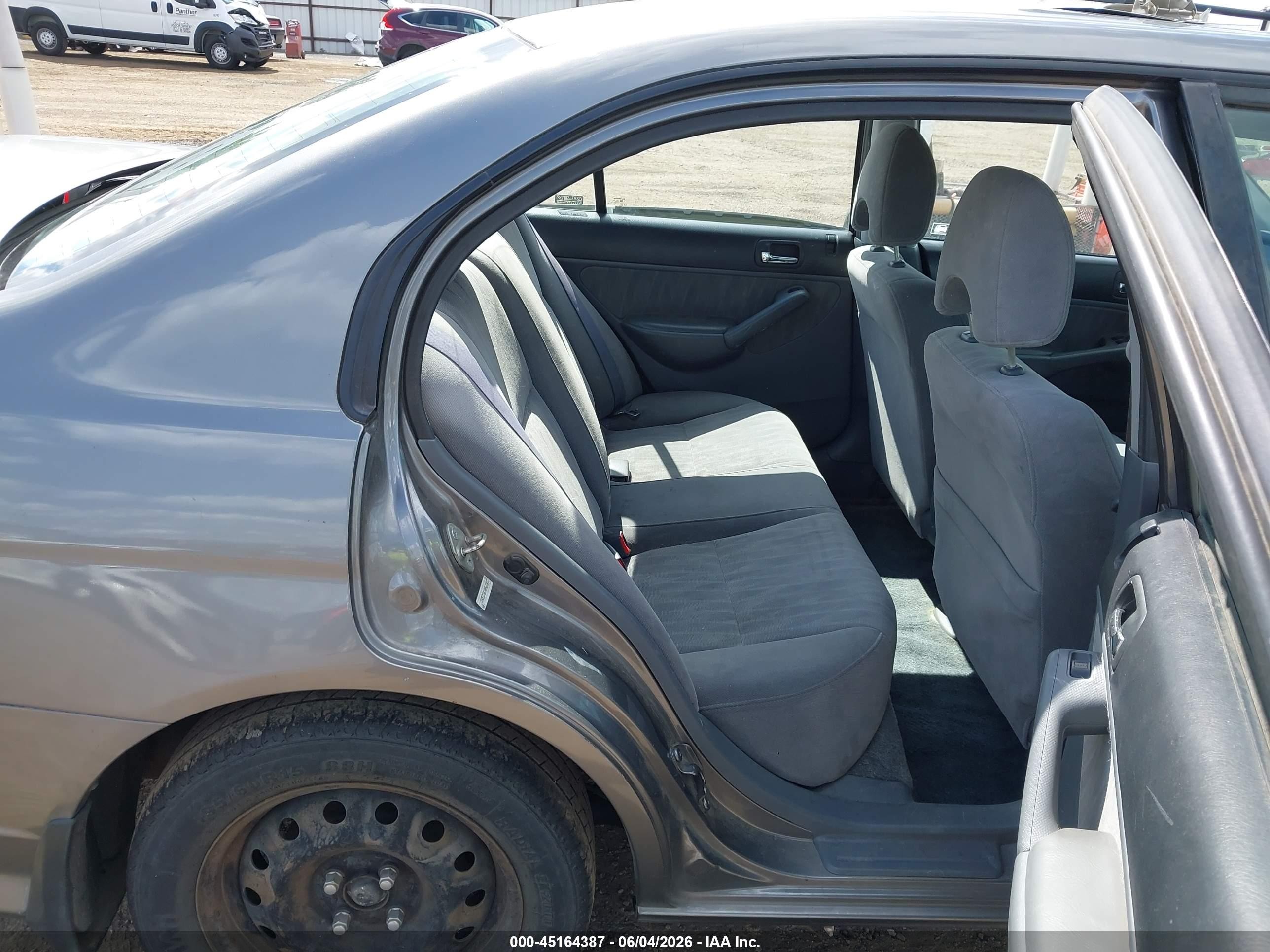 2004 Honda Civic Lx Gray vin: 2HGES165X4H565643